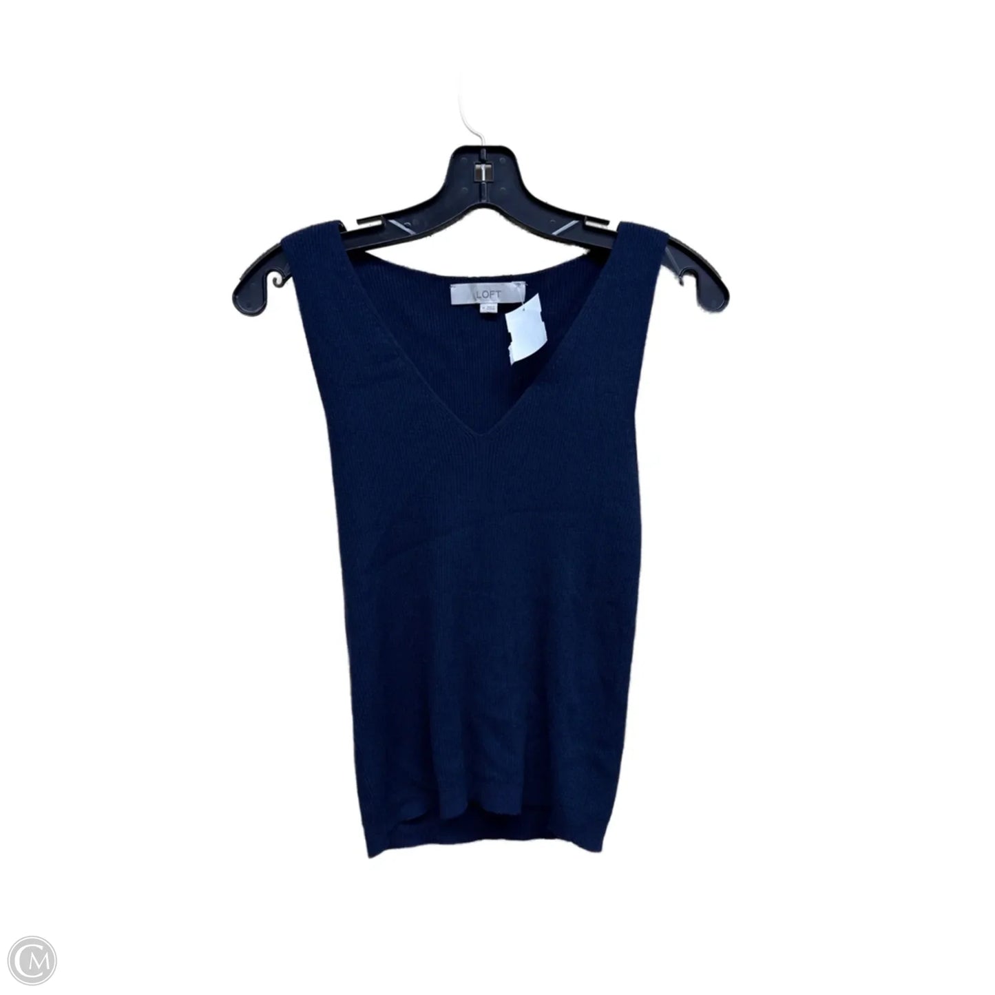 Top Sleeveless By Loft In Blue, Size: M
