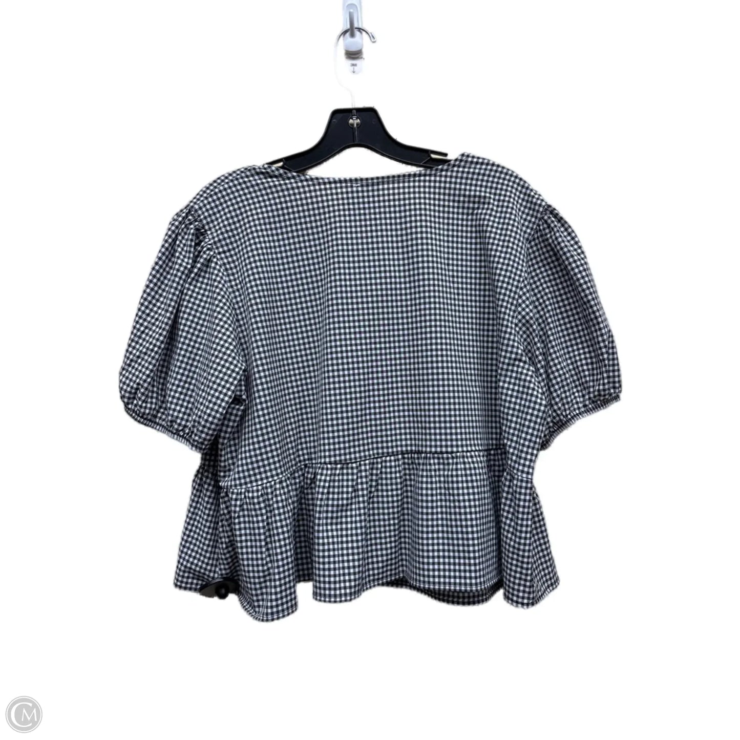 Top Short Sleeve By Wild Fable In Plaid Pattern, Size: Xl