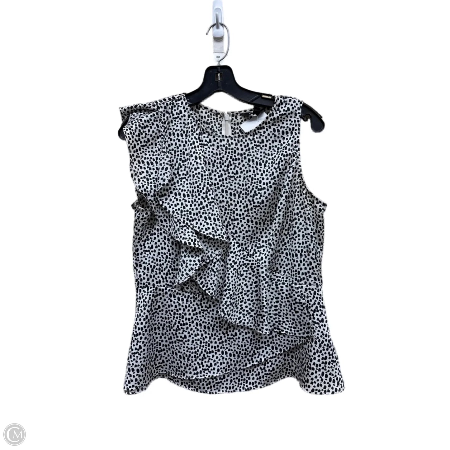 Top Sleeveless By Express In Black & White, Size: M