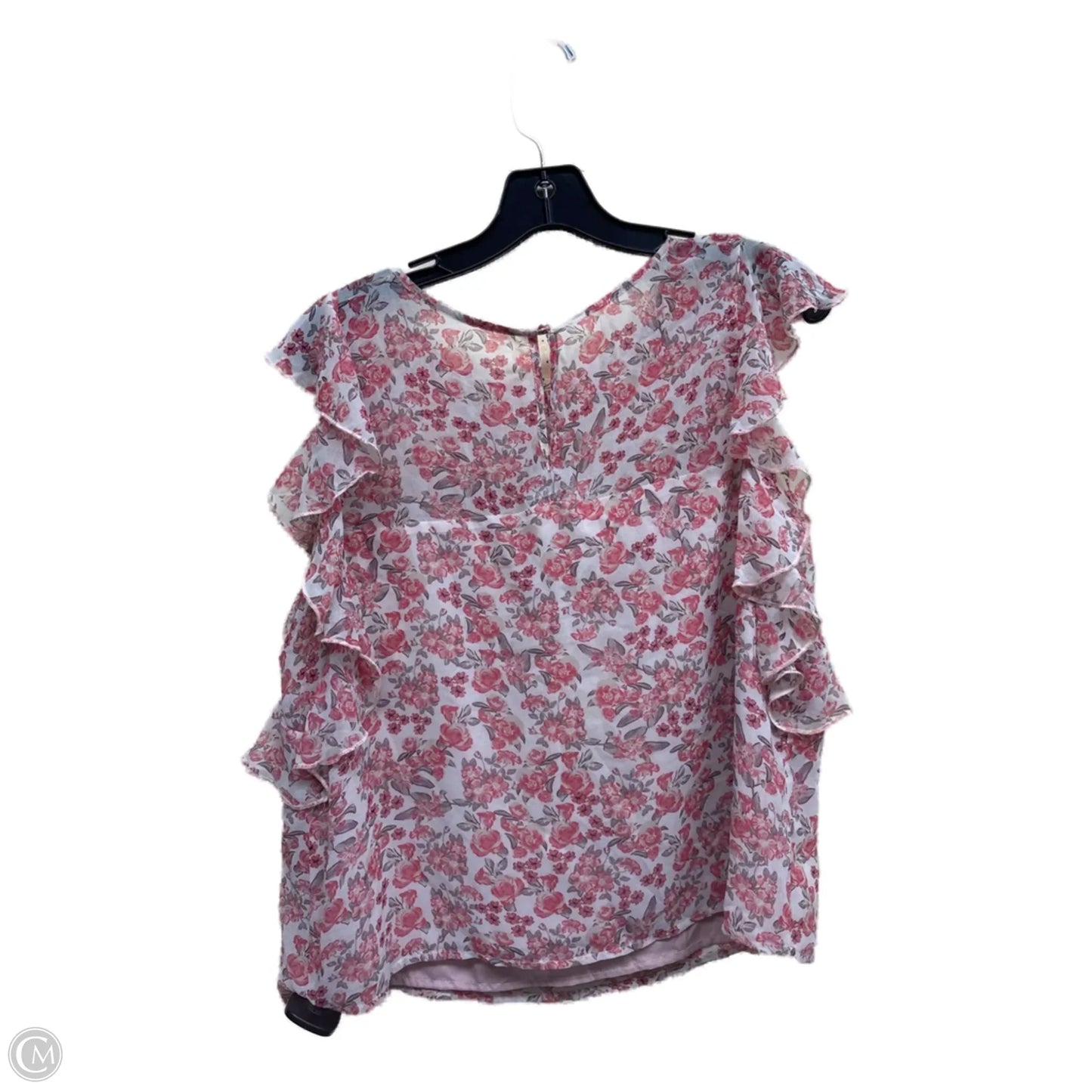 Top Short Sleeve By Bb Dakota In Geometric Pattern, Size: M