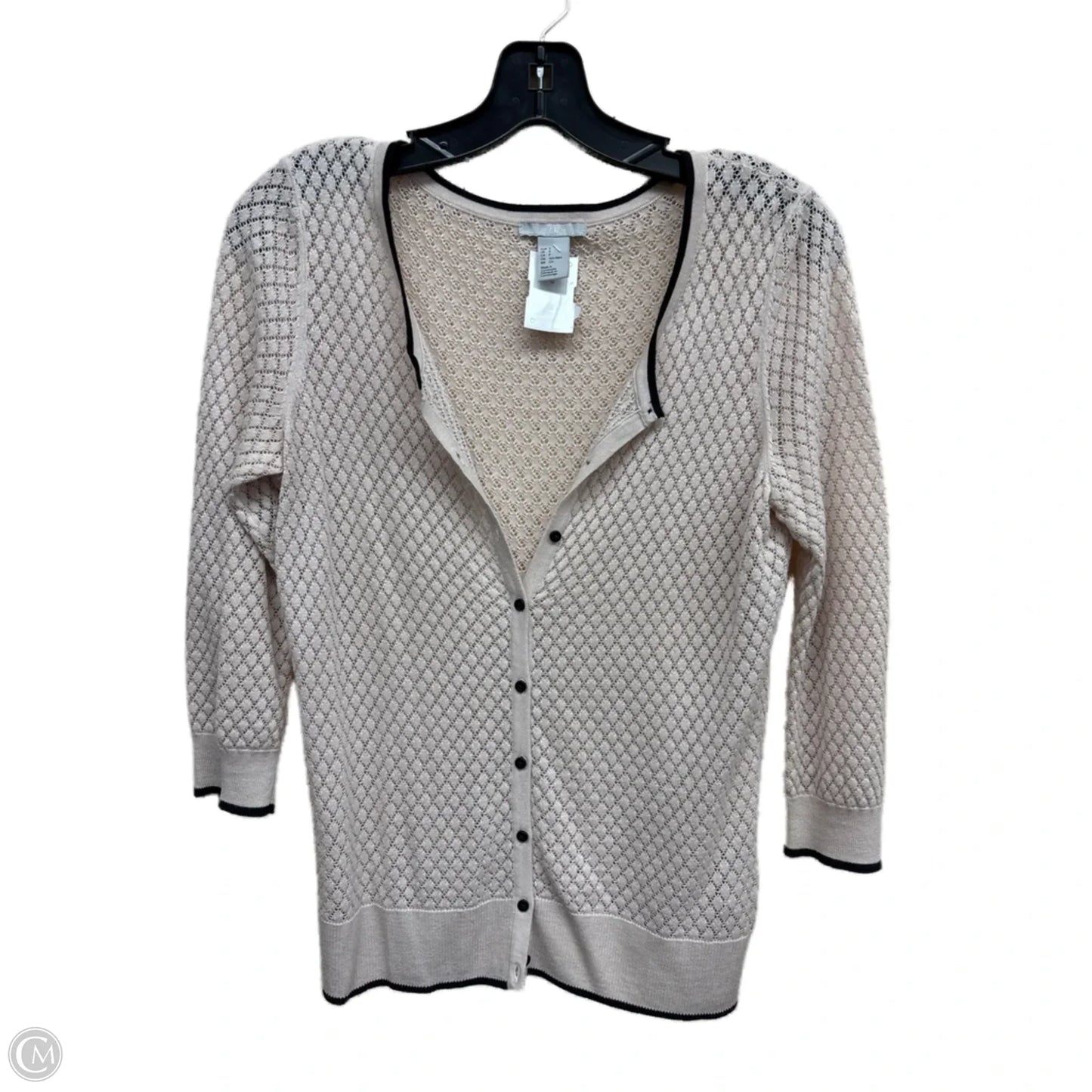Sweater Cardigan By H&m In Tan, Size: S