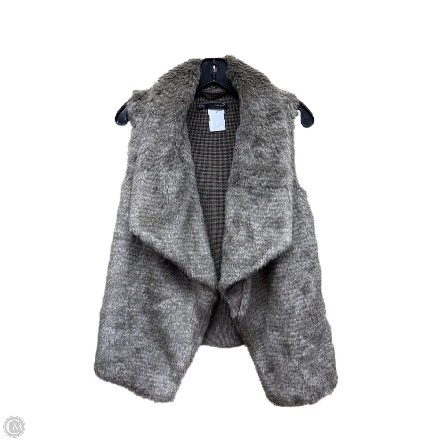 Vest Faux Fur & Sherpa By Maurices In Brown, Size: M
