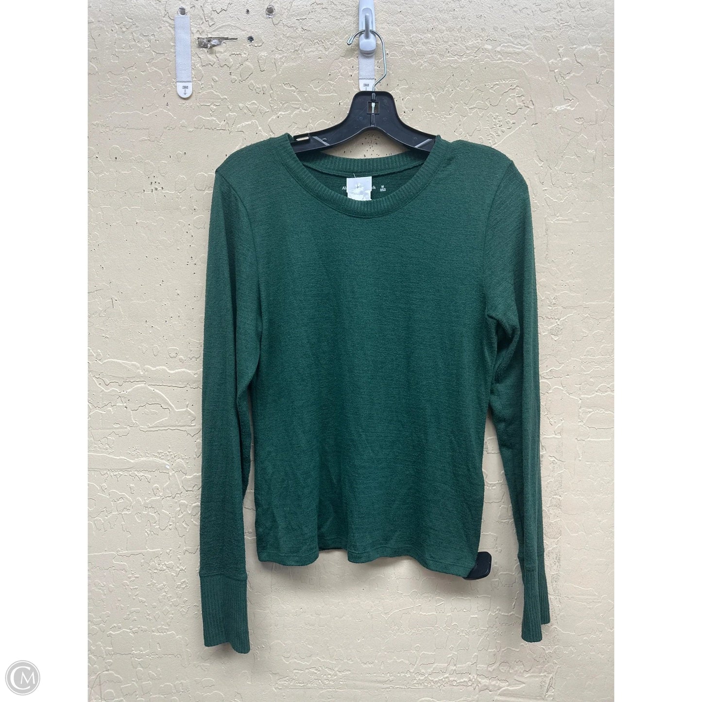 Top Long Sleeve By Abercrombie And Fitch In Green, Size: M