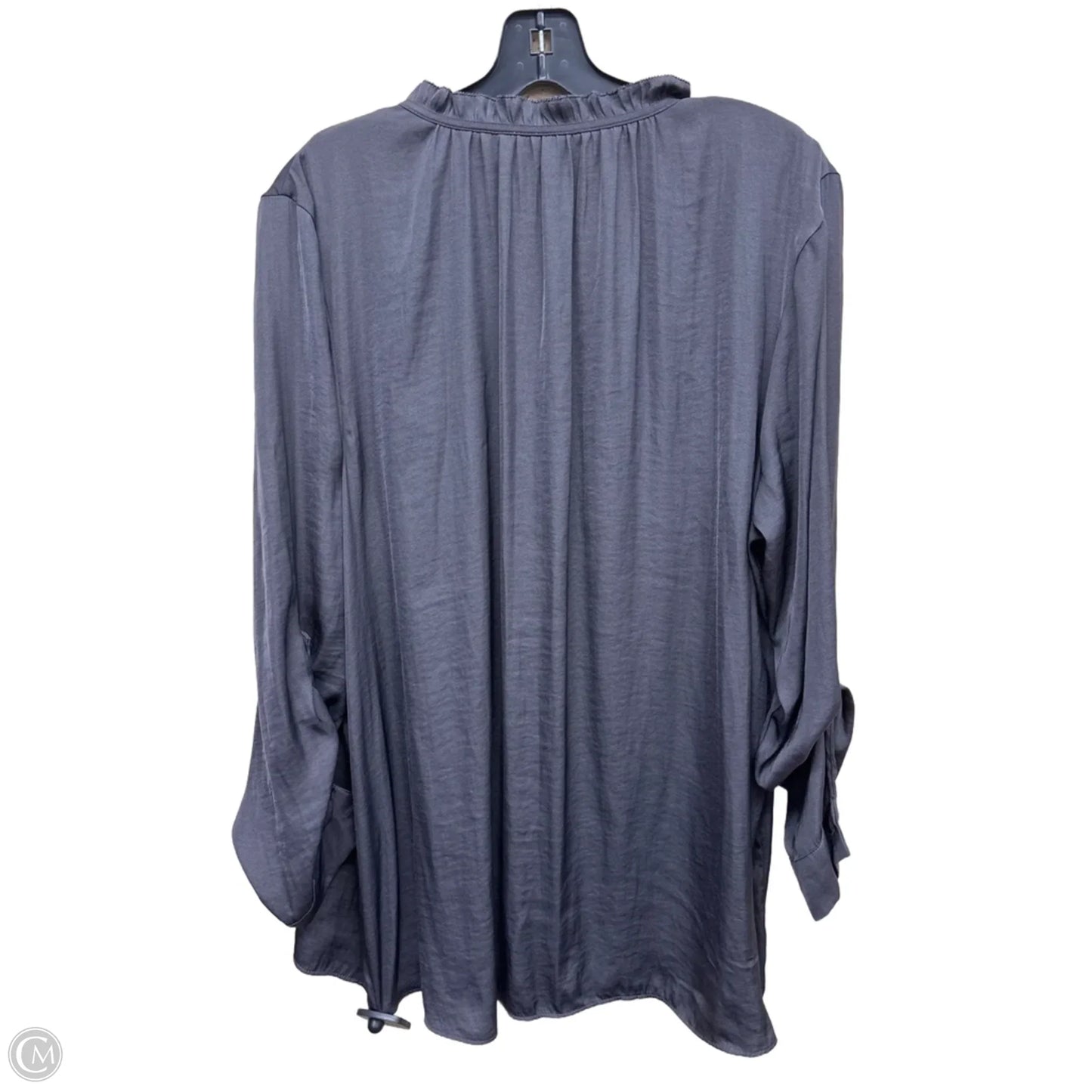 Top Long Sleeve By Simply Vera In Grey, Size: Xxl