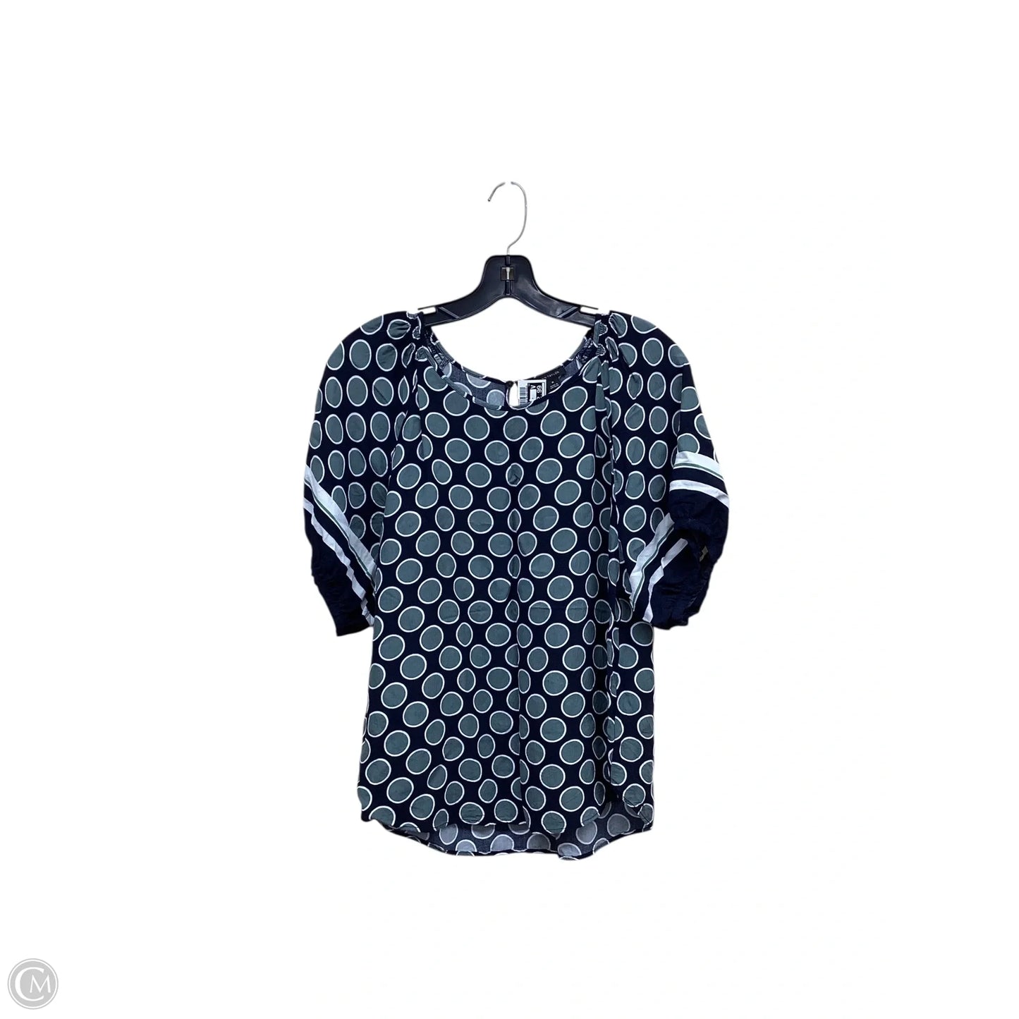 Top Short Sleeve By Ann Taylor In Polkadot Pattern, Size: M
