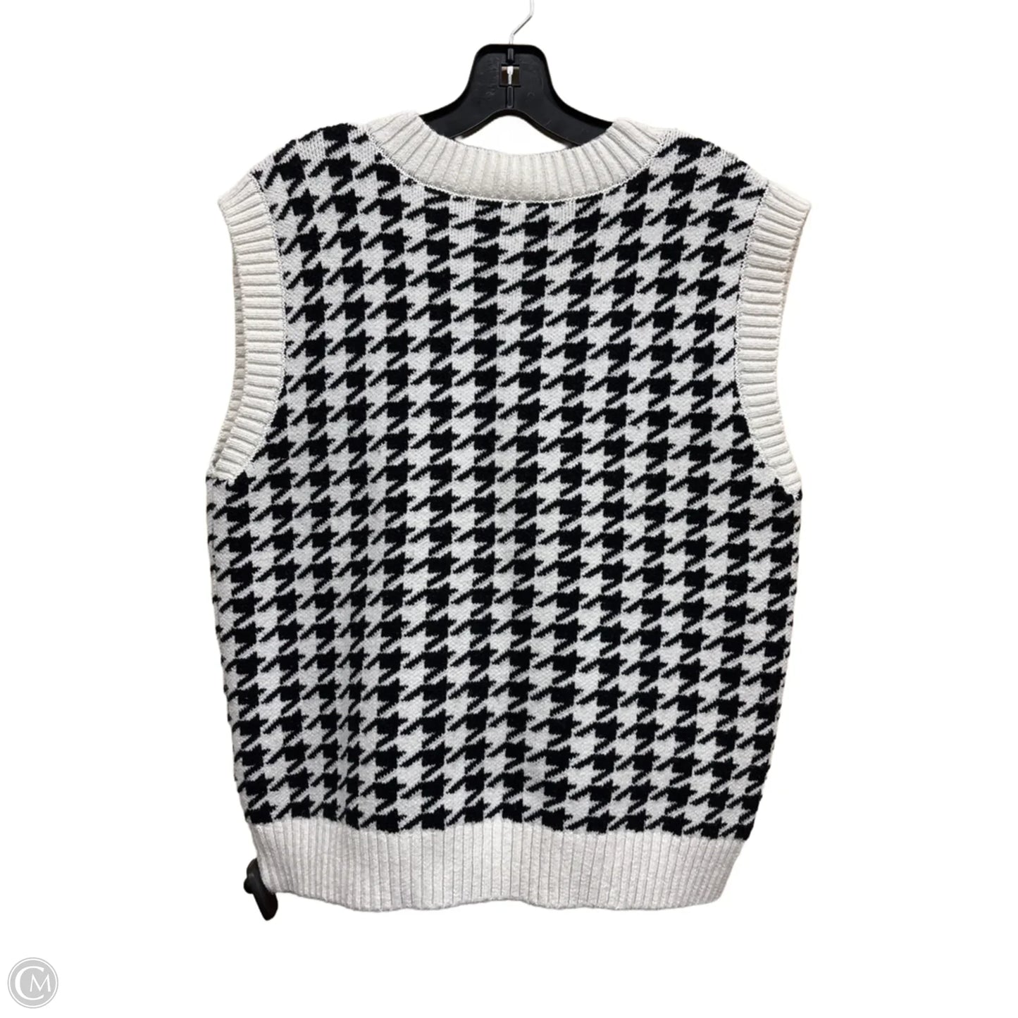 Vest Sweater By Hollister In Black & White, Size: Xs