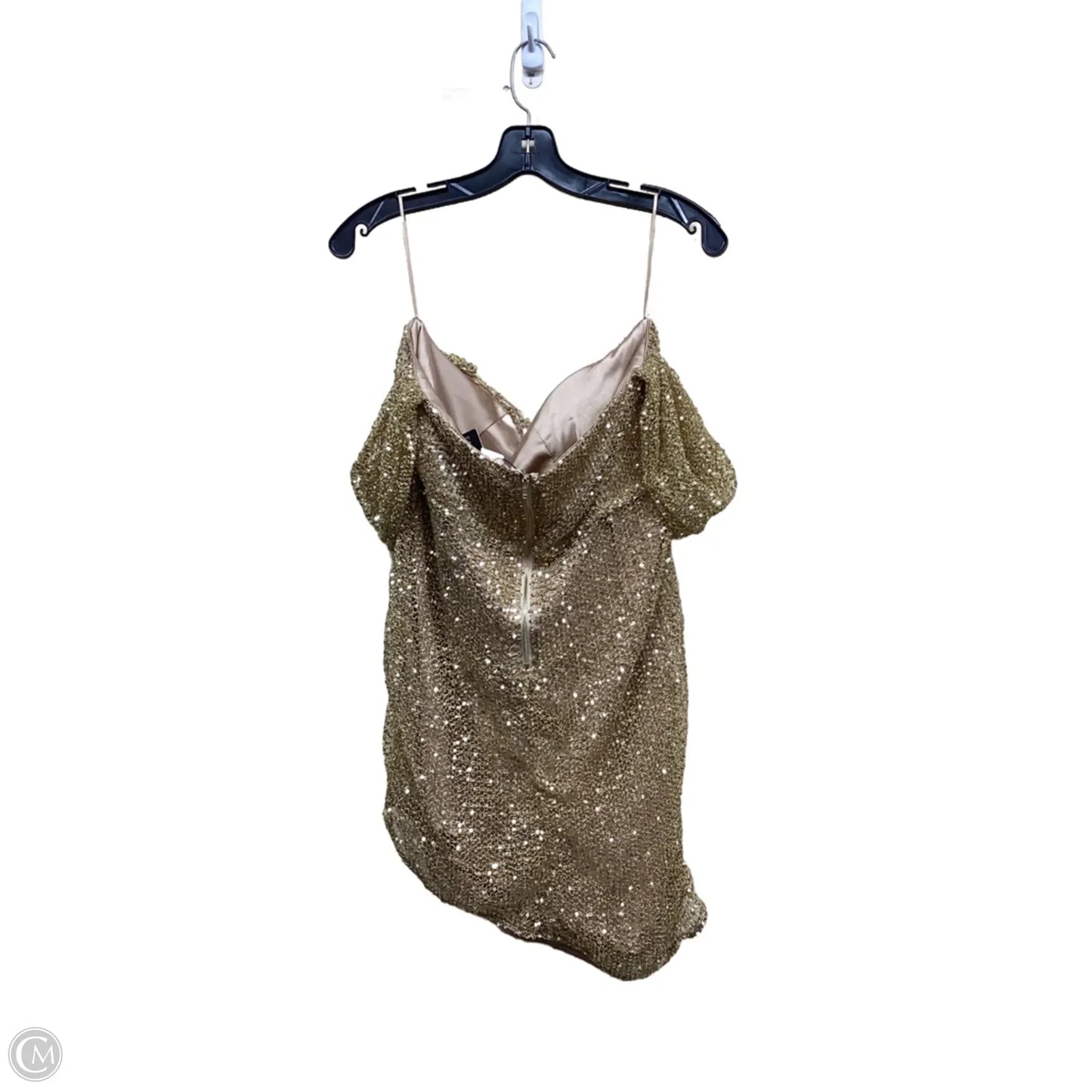 Dress Party Short By Fashion Nova In Gold, Size: 2x