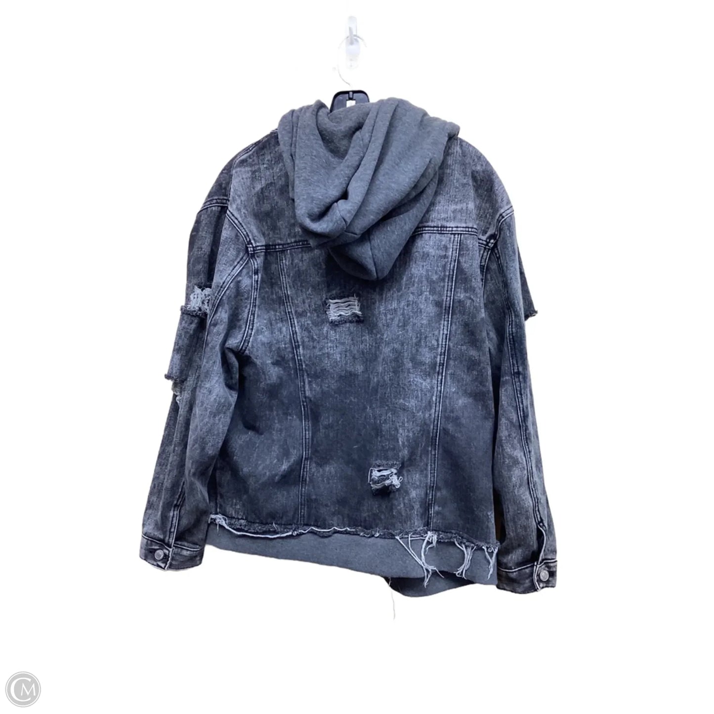 Jacket Denim By Clothes Mentor In Black Denim, Size: 2x