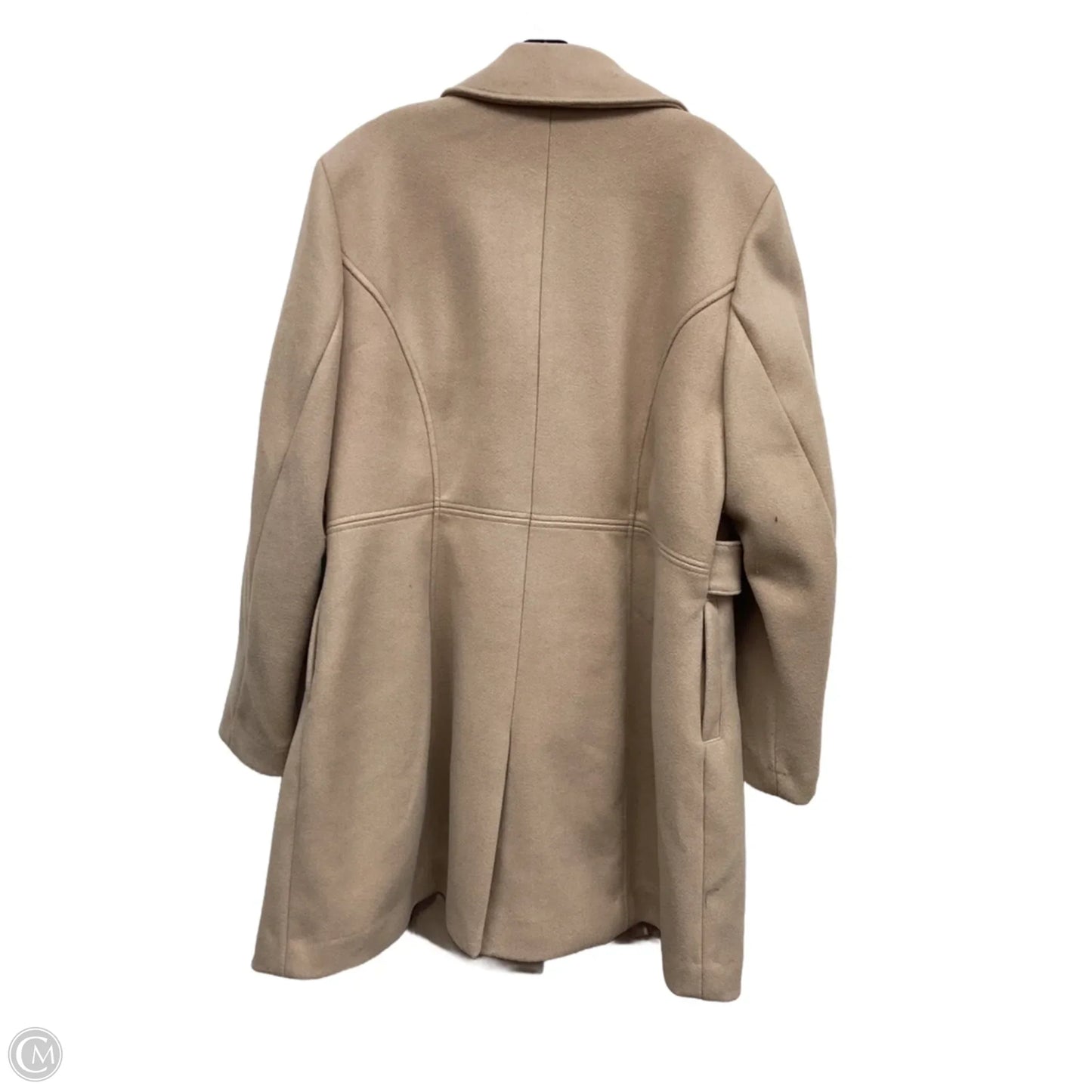 Coat Peacoat By Lane Bryant In Tan, Size: 16