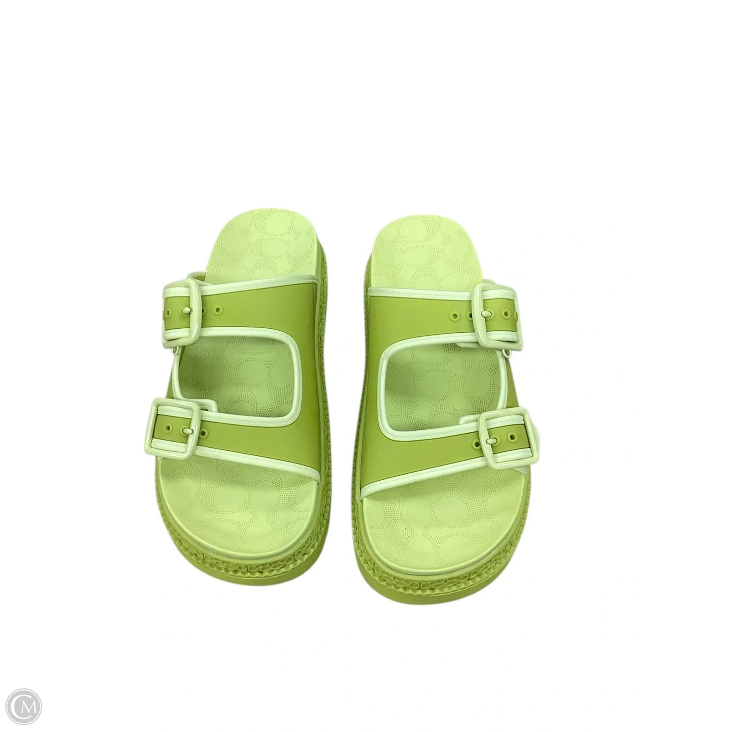 Shoes Designer By Coach In Yellow, Size: 10