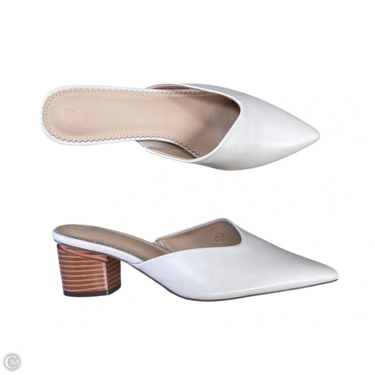 Shoes Heels Block By Clothes Mentor In Beige, Size: 7.5