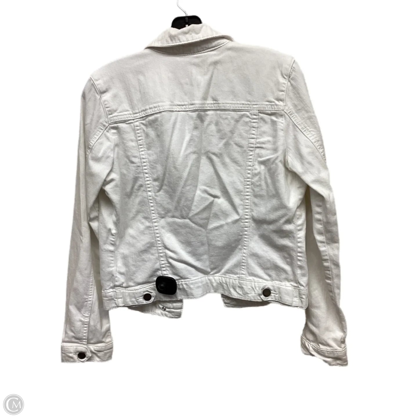 Jacket Denim By Kut In White Denim, Size: M