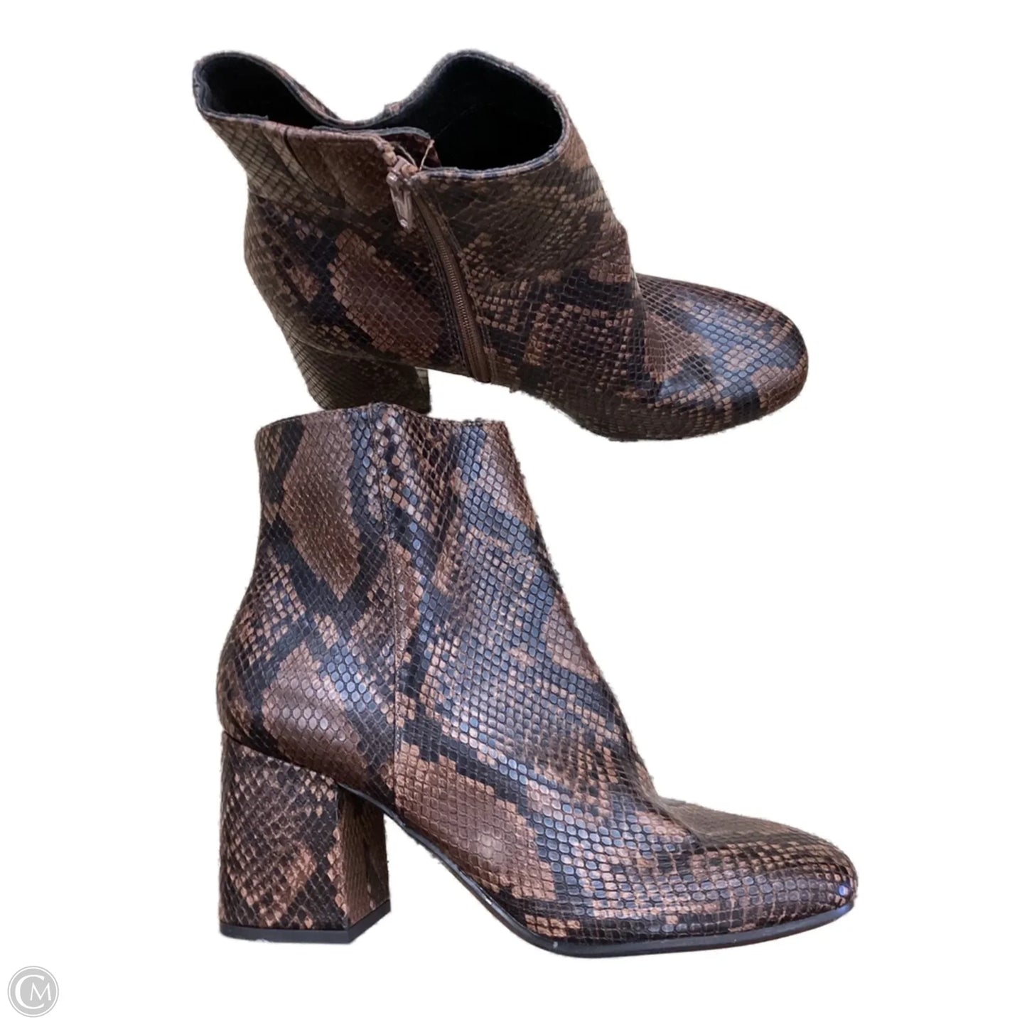 Boots Ankle Heels By Universal Thread In Snakeskin Print, Size: 11