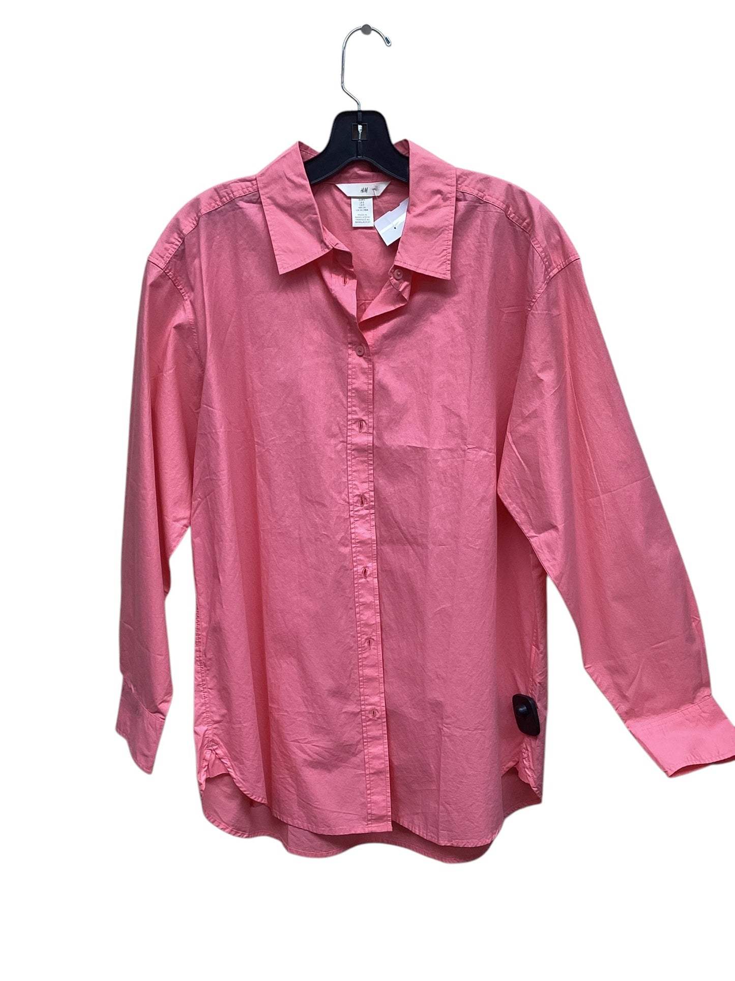 Top Long Sleeve By H&m In Pink, Size: S
