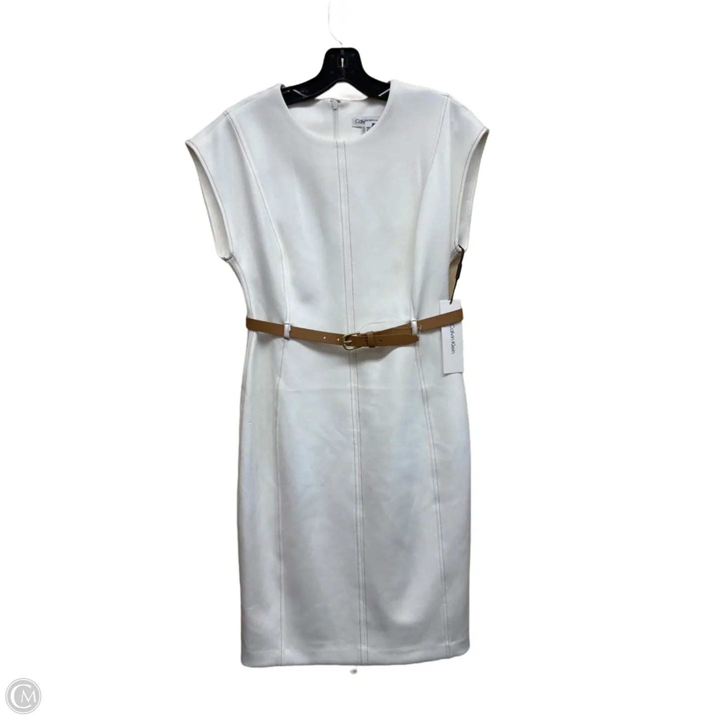 Dress Work By Calvin Klein In White, Size: 6