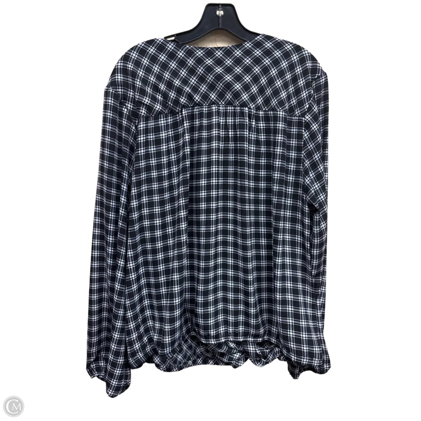 Top Long Sleeve By Torrid In Black & White, Size: 2x