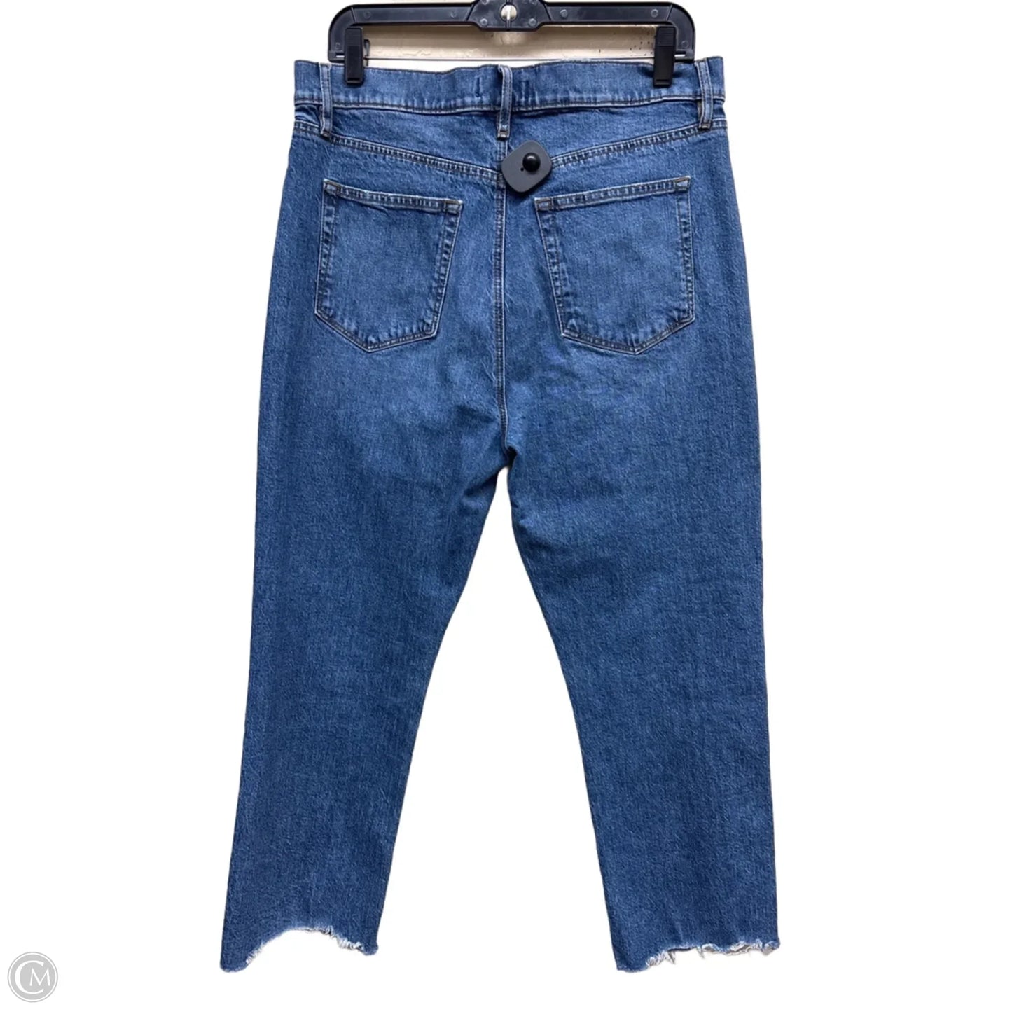Jeans Cropped By Loft In Blue Denim, Size: 12