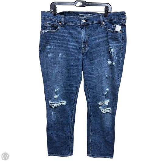 Jeans Boyfriend By Old Navy In Blue Denim, Size: 16