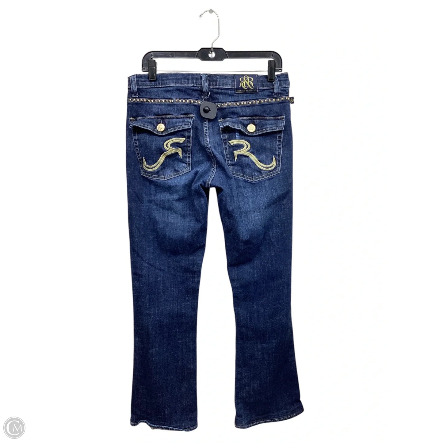 Jeans Boot Cut By Rock And Republic In Blue Denim, Size: 12