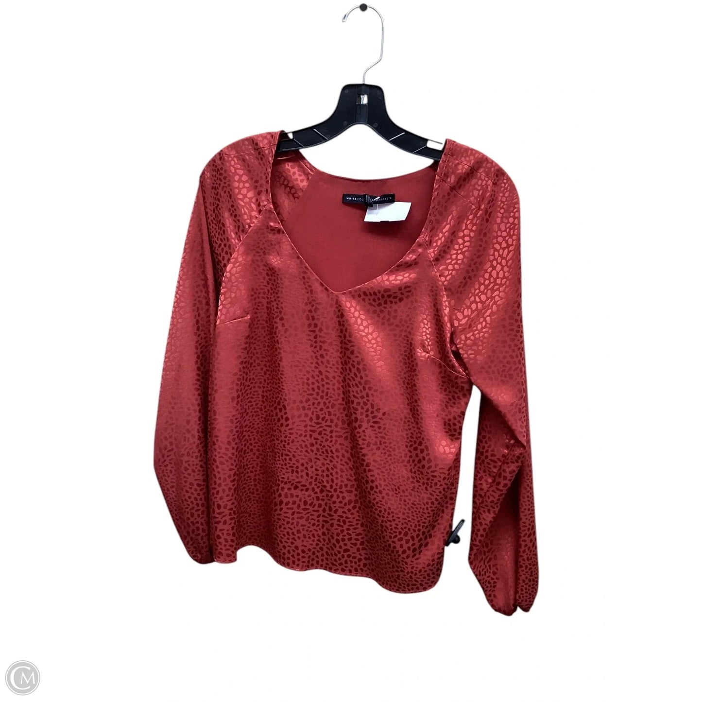 Top Long Sleeve By White House Black Market In Red, Size: Xs