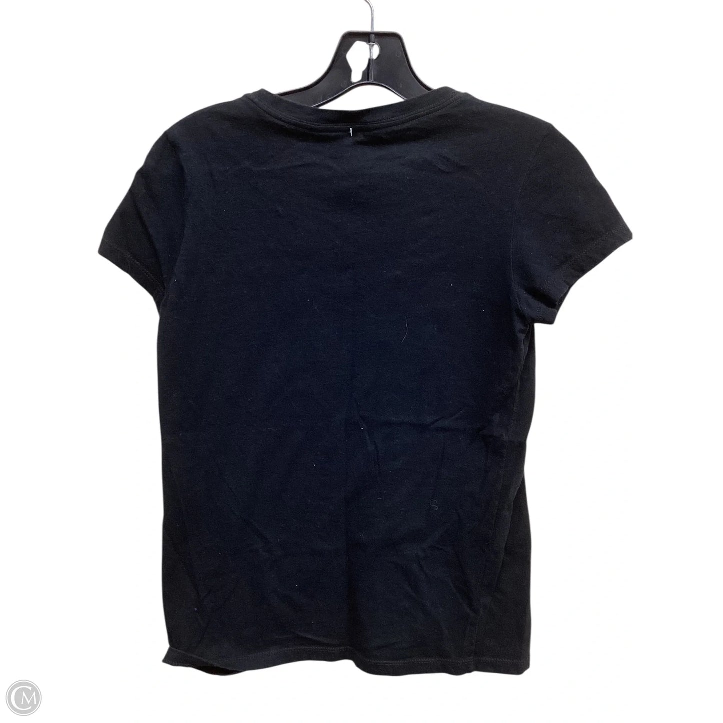 Top Short Sleeve Designer By Kate Spade In Black & Gold, Size: S