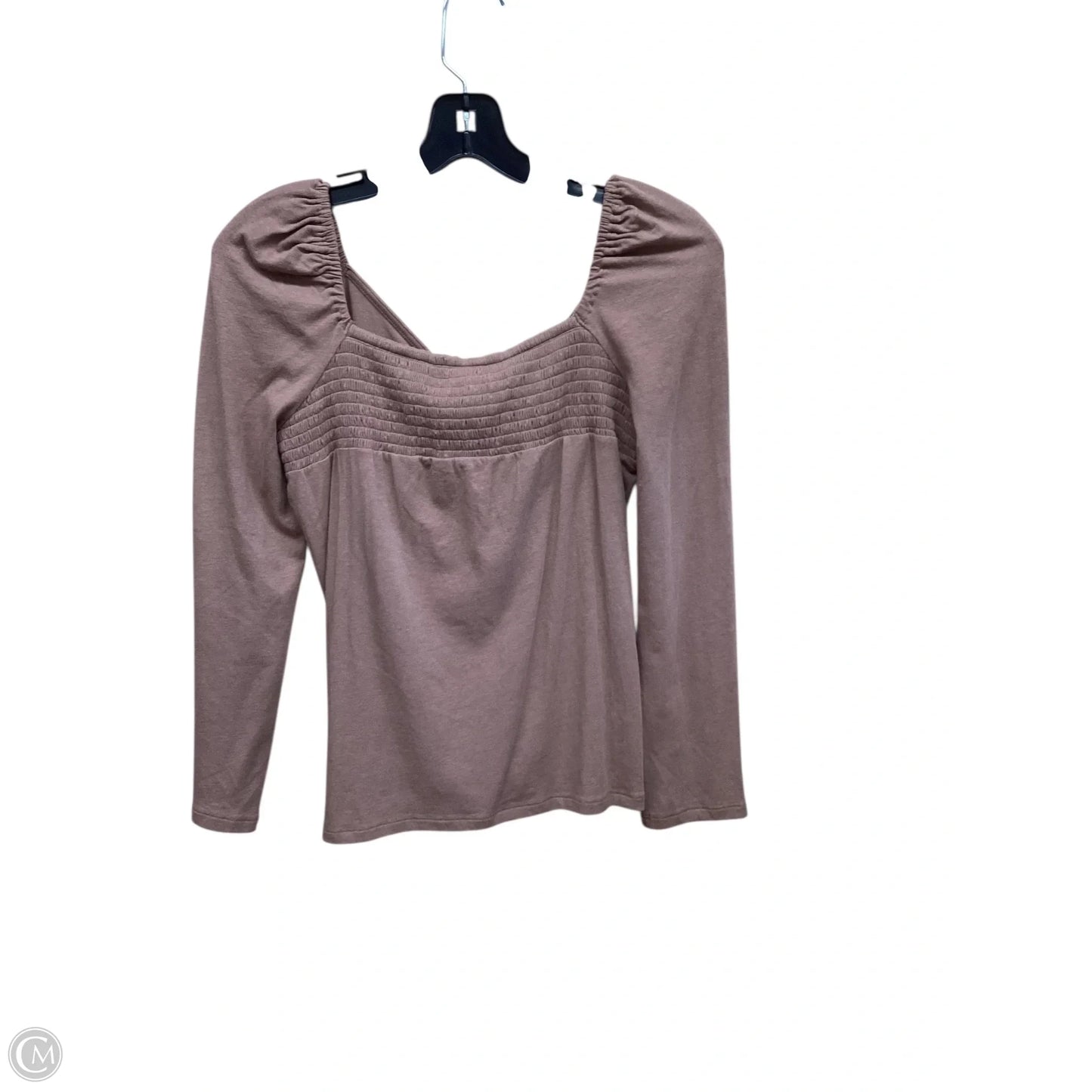 Top Long Sleeve By Banana Republic In Brown, Size: S