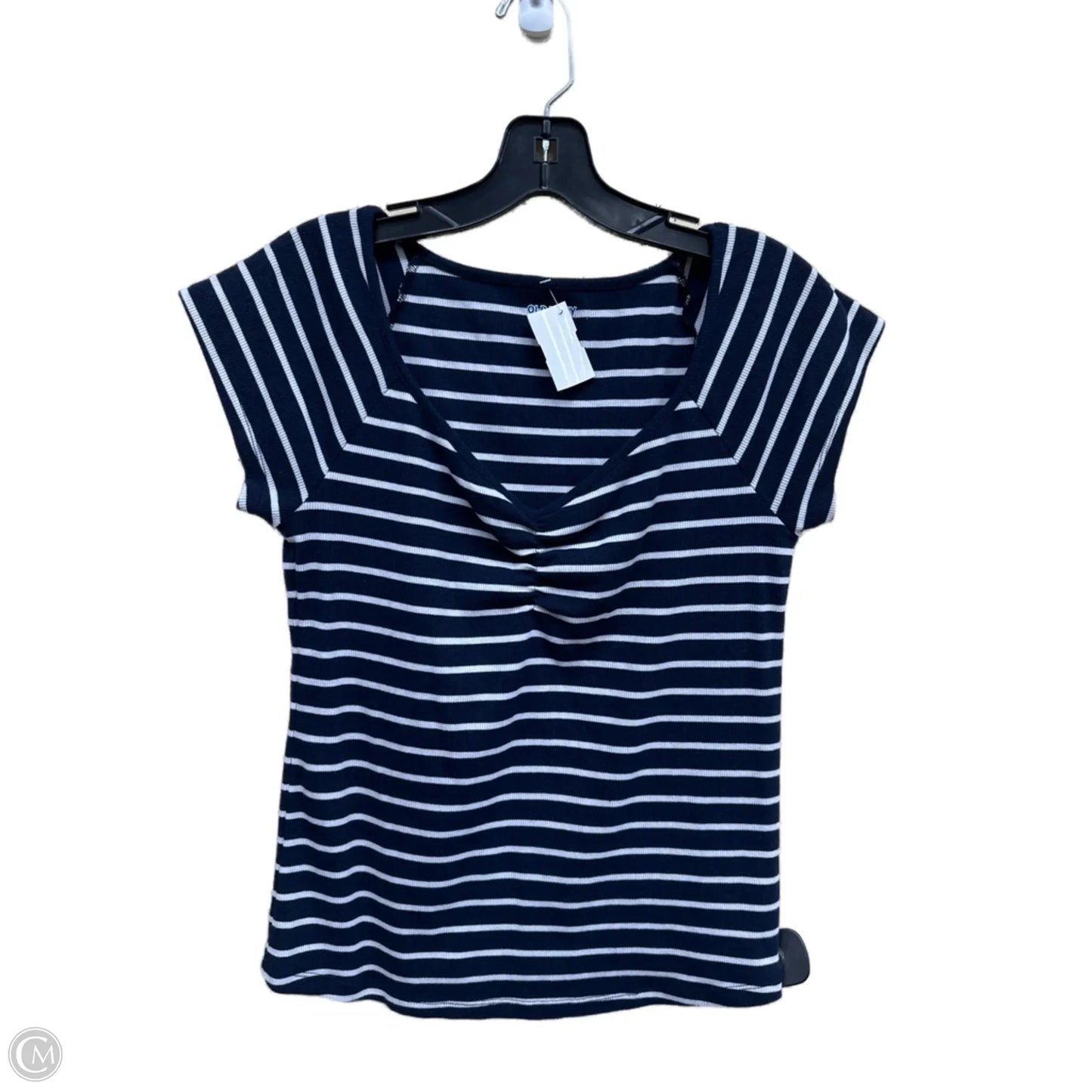 Top Short Sleeve By Old Navy In Striped Pattern, Size: L