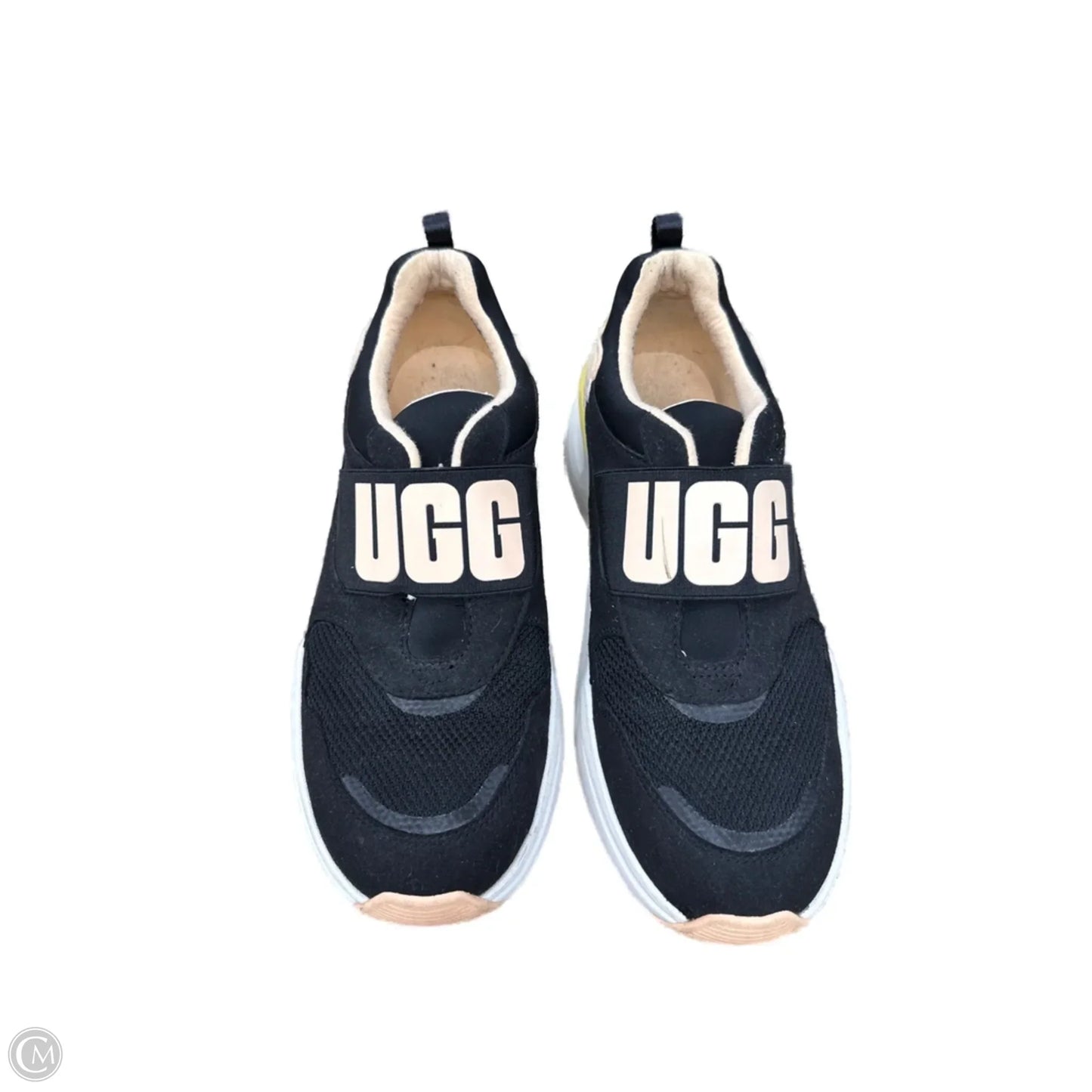 Shoes Designer By Ugg In Black & Pink, Size: 8