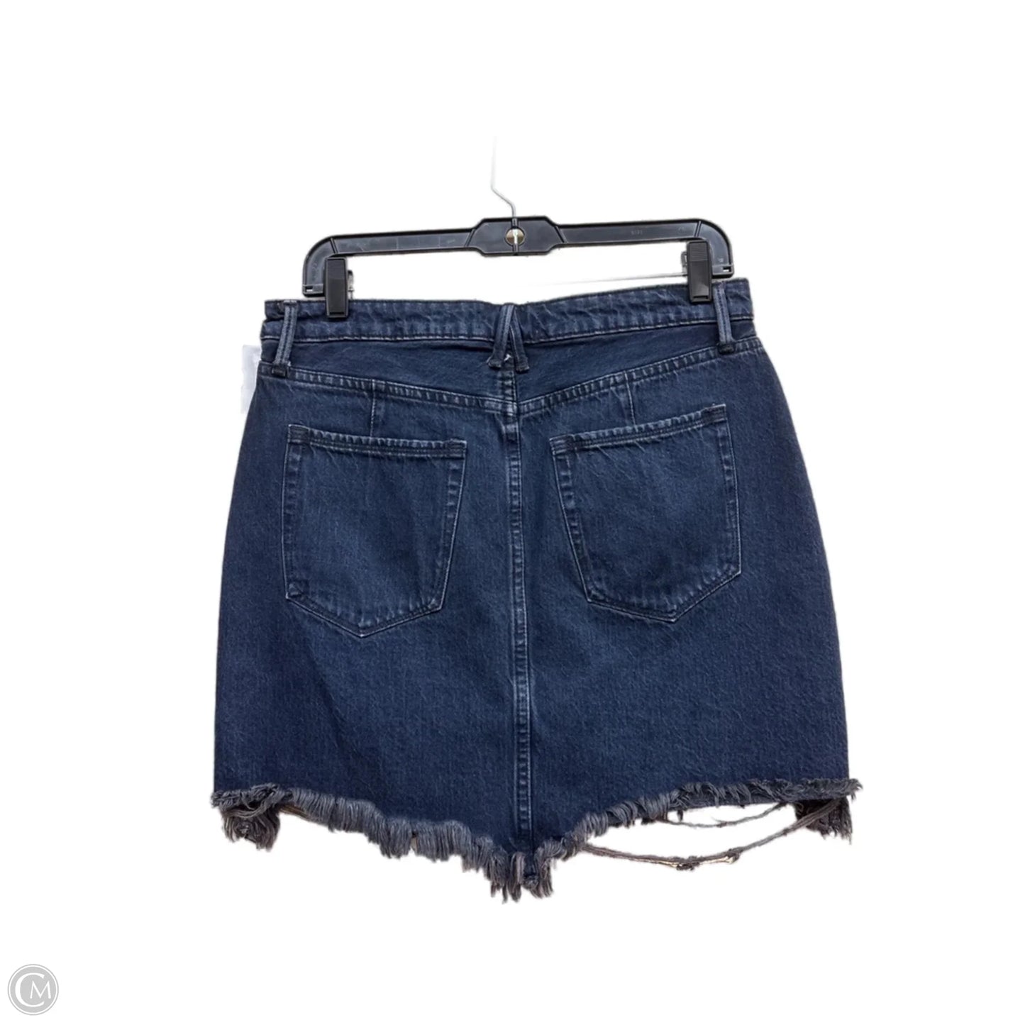 Skirt Mini & Short By Good American In Blue Denim, Size: 8