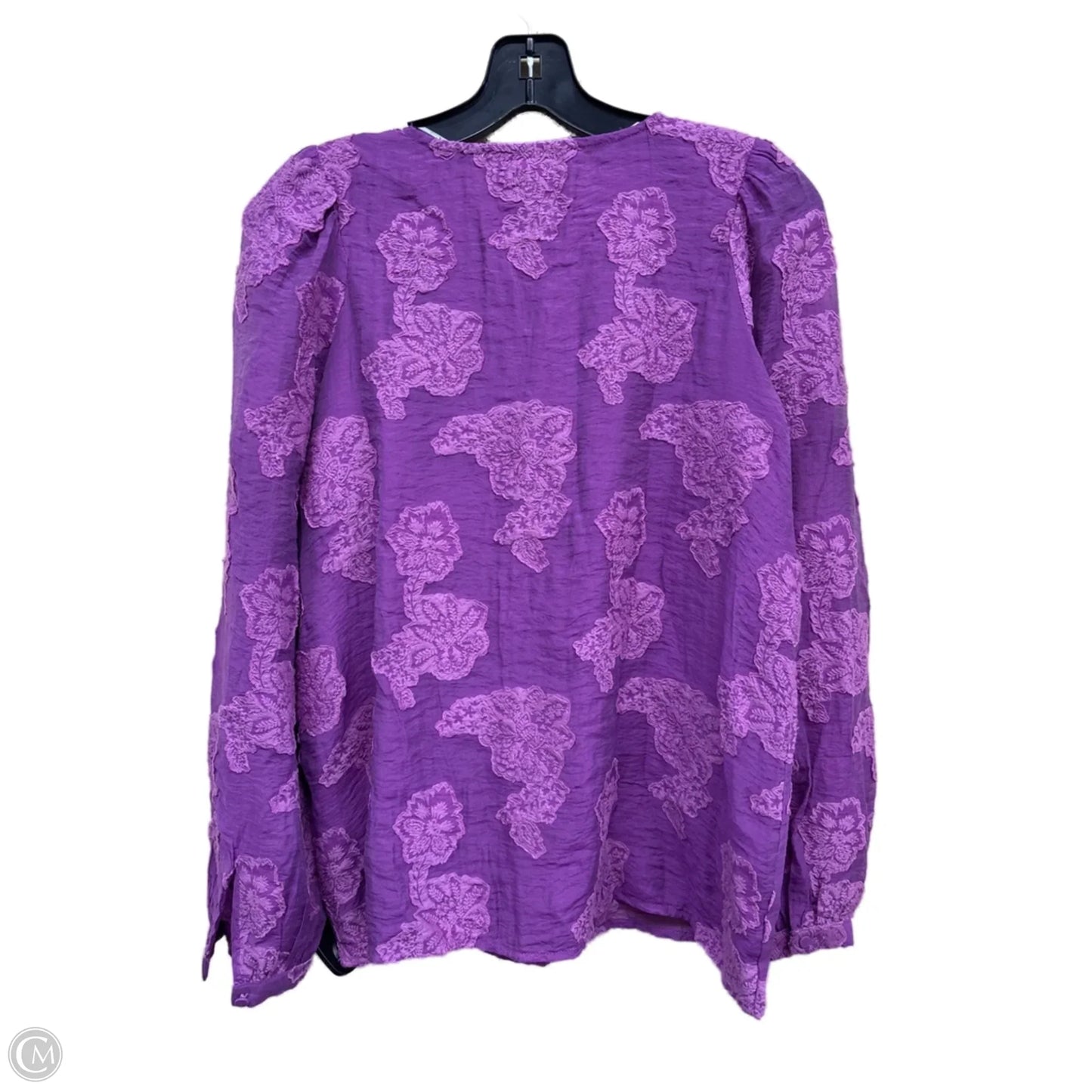 Top Long Sleeve By Loft In Purple, Size: S