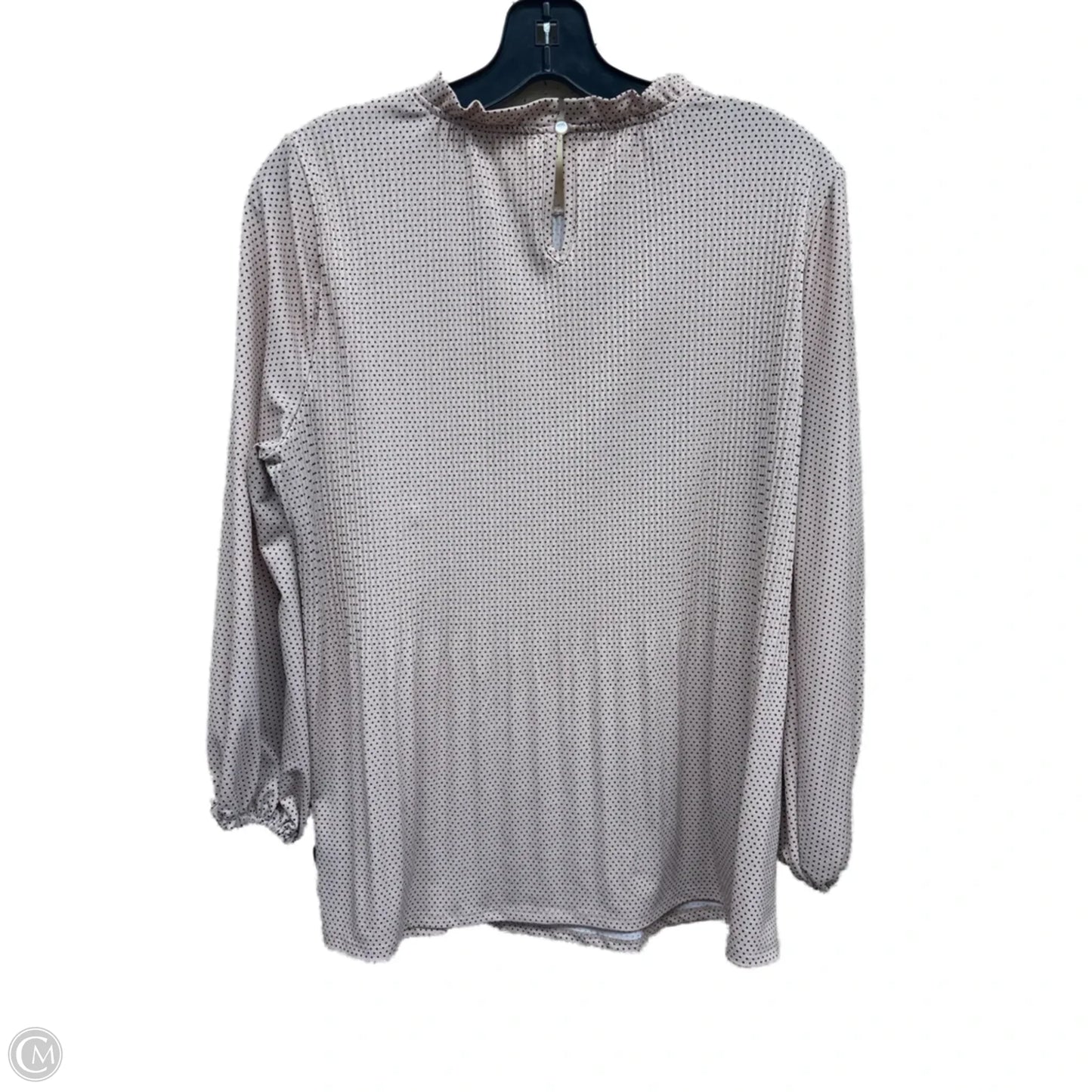 Top Long Sleeve By Adrianna Papell In Polkadot Pattern, Size: S