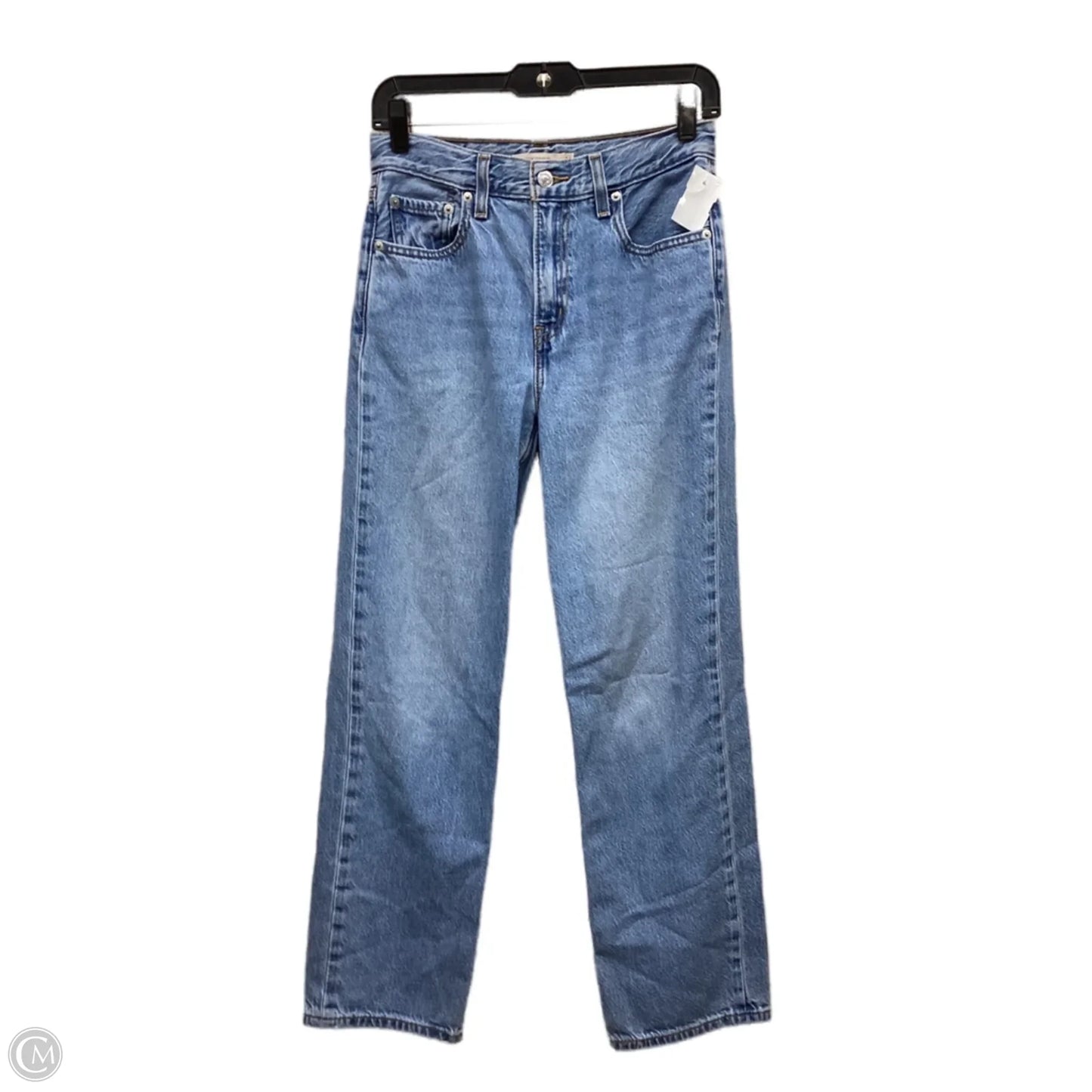 Jeans Straight By Levis In Blue Denim, Size: 24