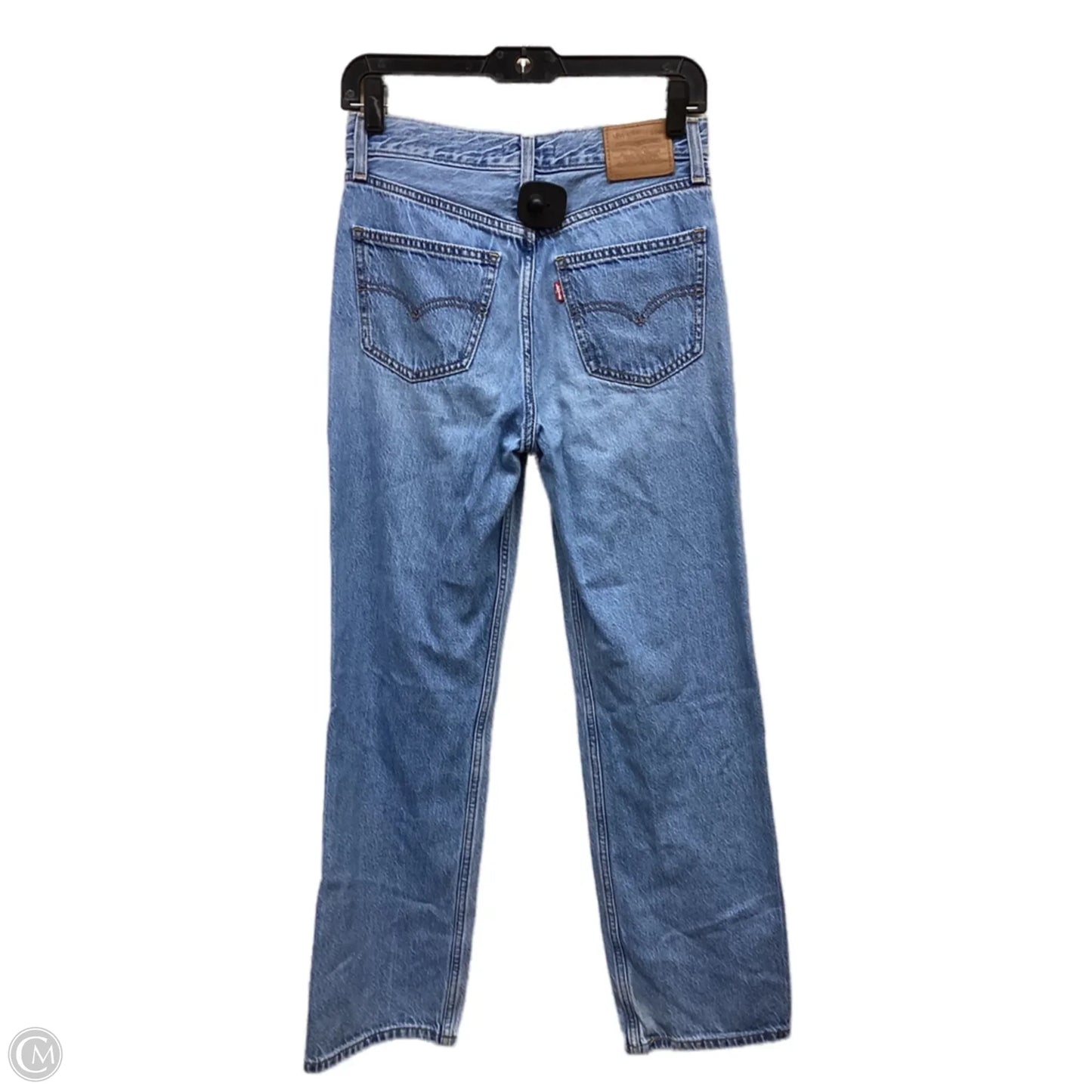Jeans Straight By Levis In Blue Denim, Size: 24