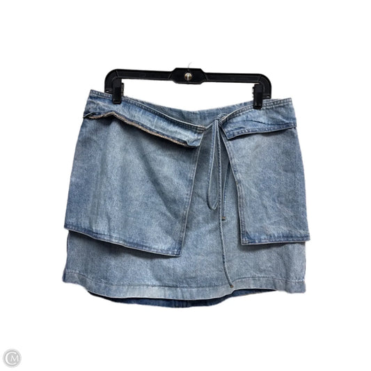Skirt Mini & Short By Express In Blue Denim, Size: 14