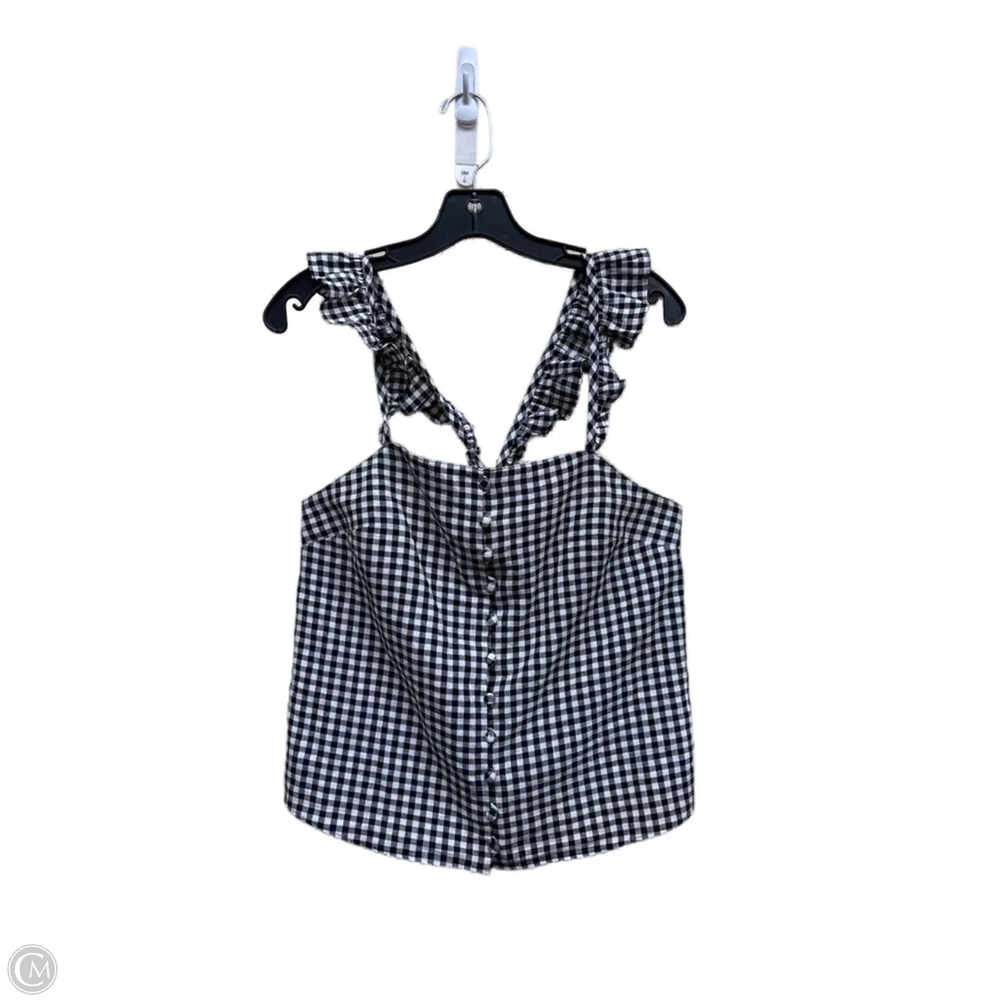 Top Sleeveless By Madewell In Checkered Pattern, Size: 0
