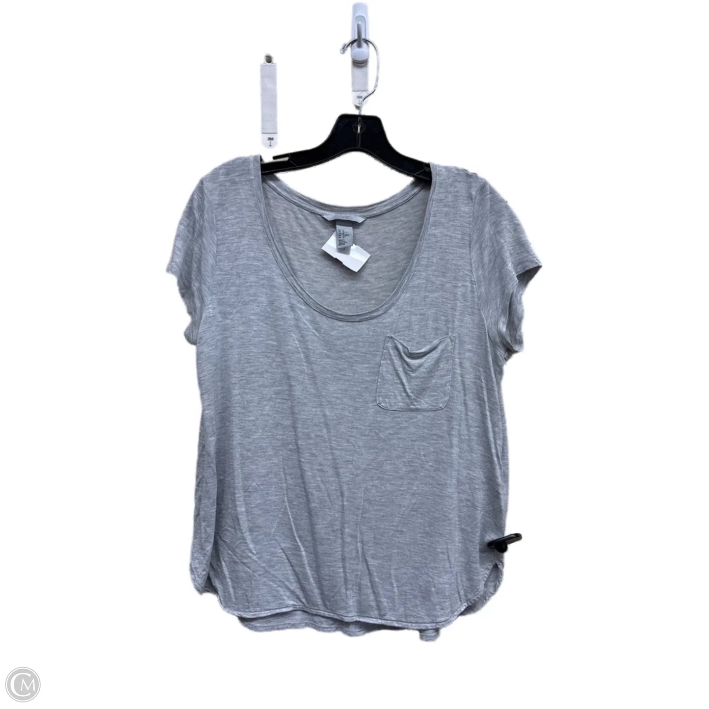 Top Short Sleeve By H&m In Grey, Size: M