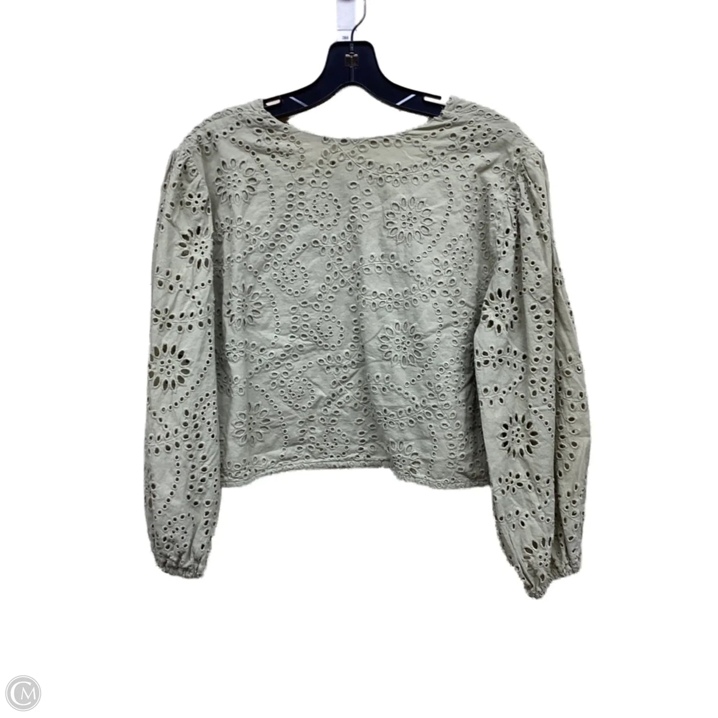 Top Long Sleeve By Express In Green, Size: Xl