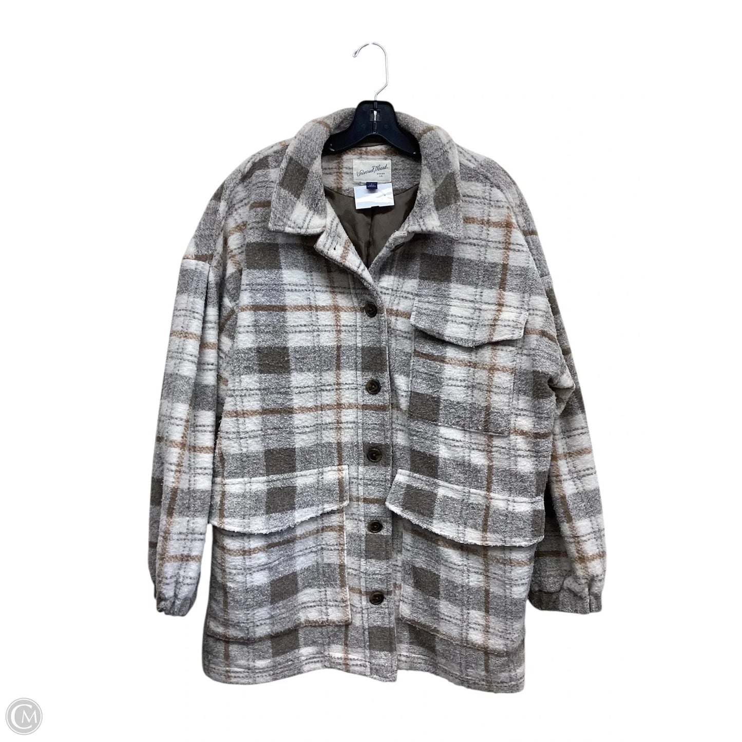Jacket Other By Universal Thread In Plaid Pattern, Size: L