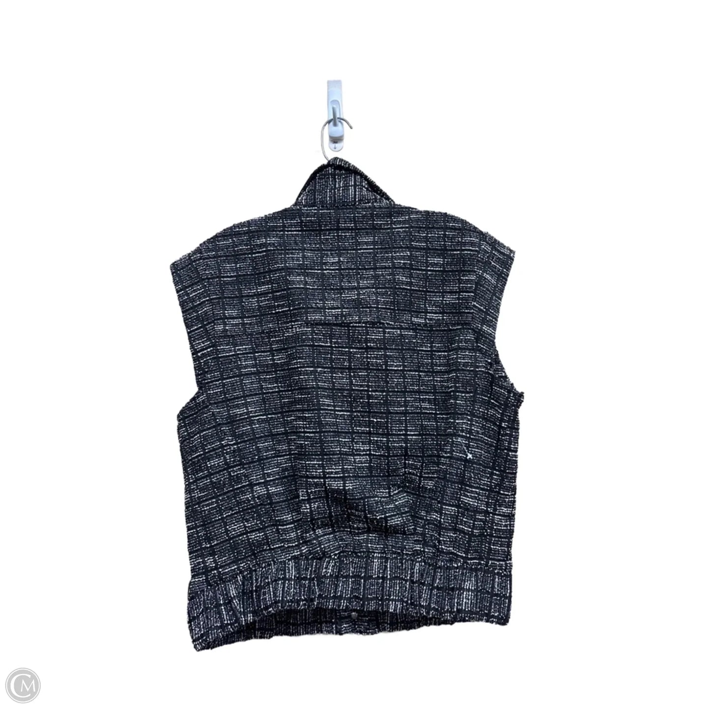 Vest Faux Fur & Sherpa By Clothes Mentor In Black & Grey, Size: 0