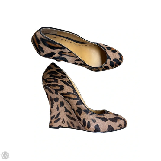 Shoes Heels Wedge By Nine West In Animal Print, Size: 8.5