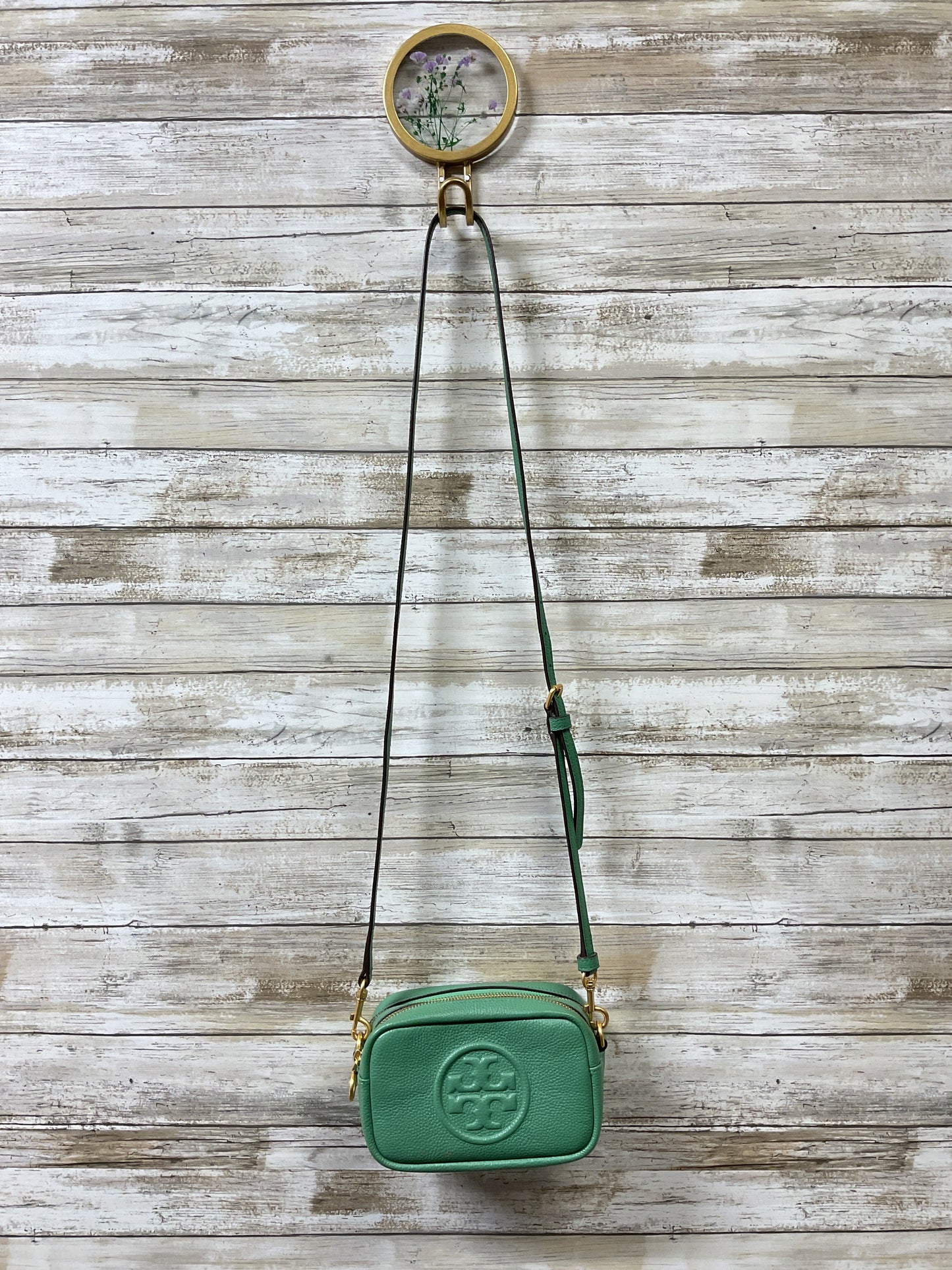 Crossbody Designer By Tory Burch In Green, Size:Small