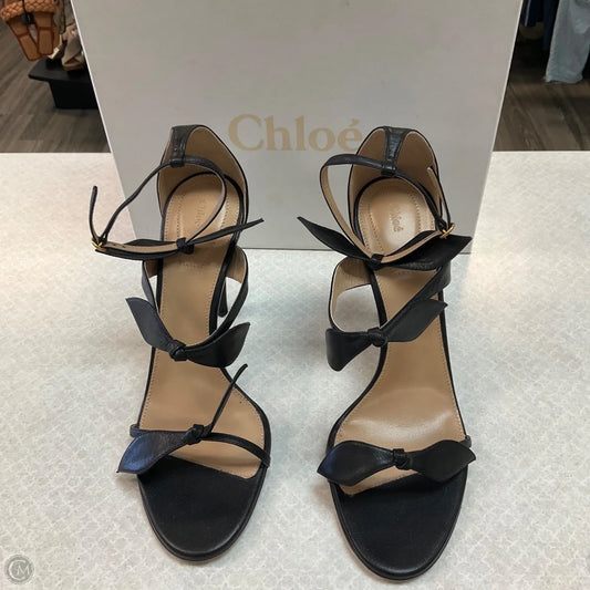 Sandals Designer By Chloe In Black, Size: 9