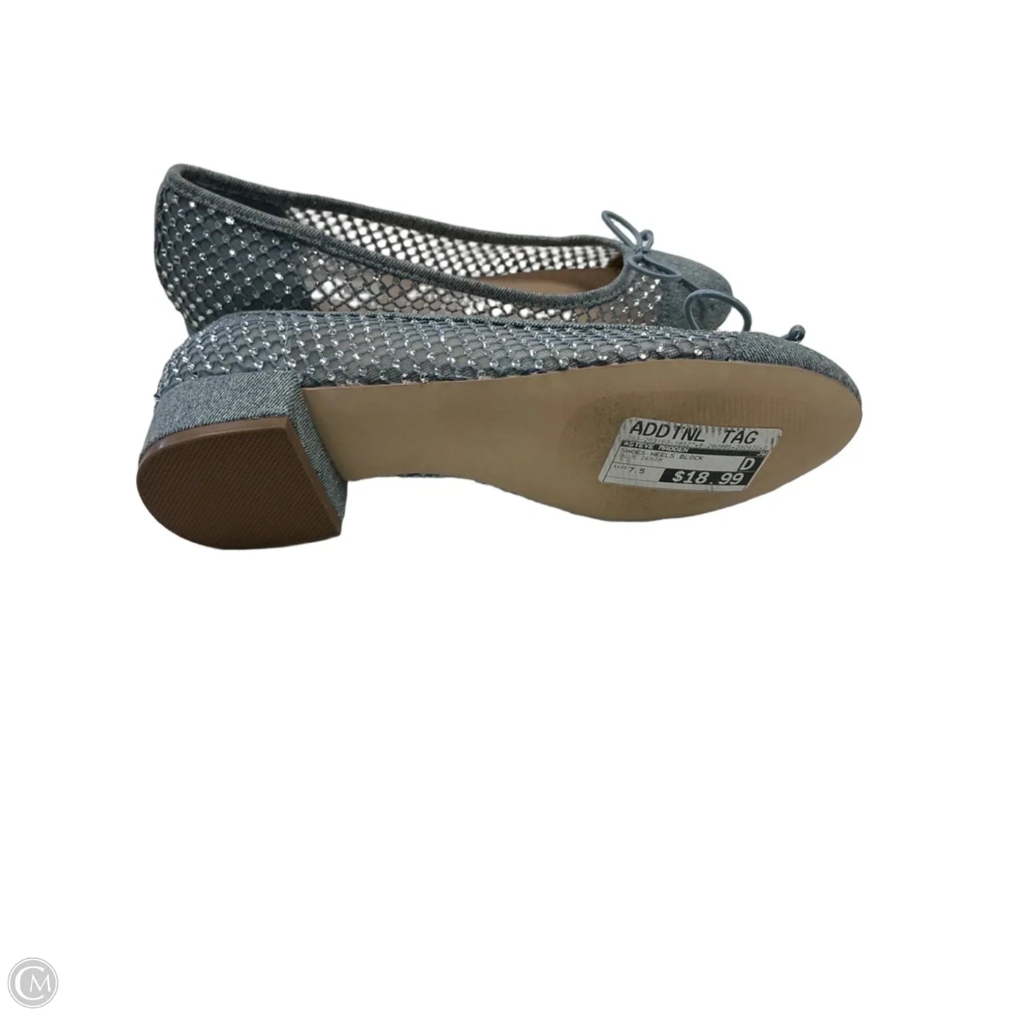 Shoes Heels Block By Steve Madden In Blue Denim, Size: 7.5