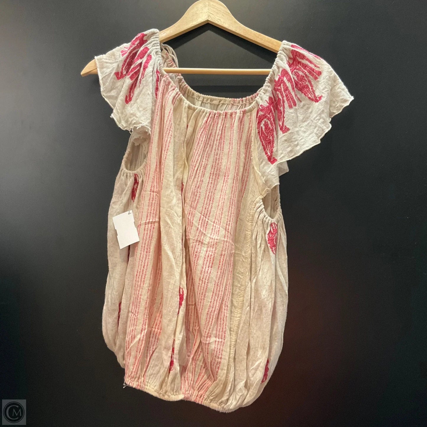 Top Short Sleeve By Free People In Floral Print, Size: Sp