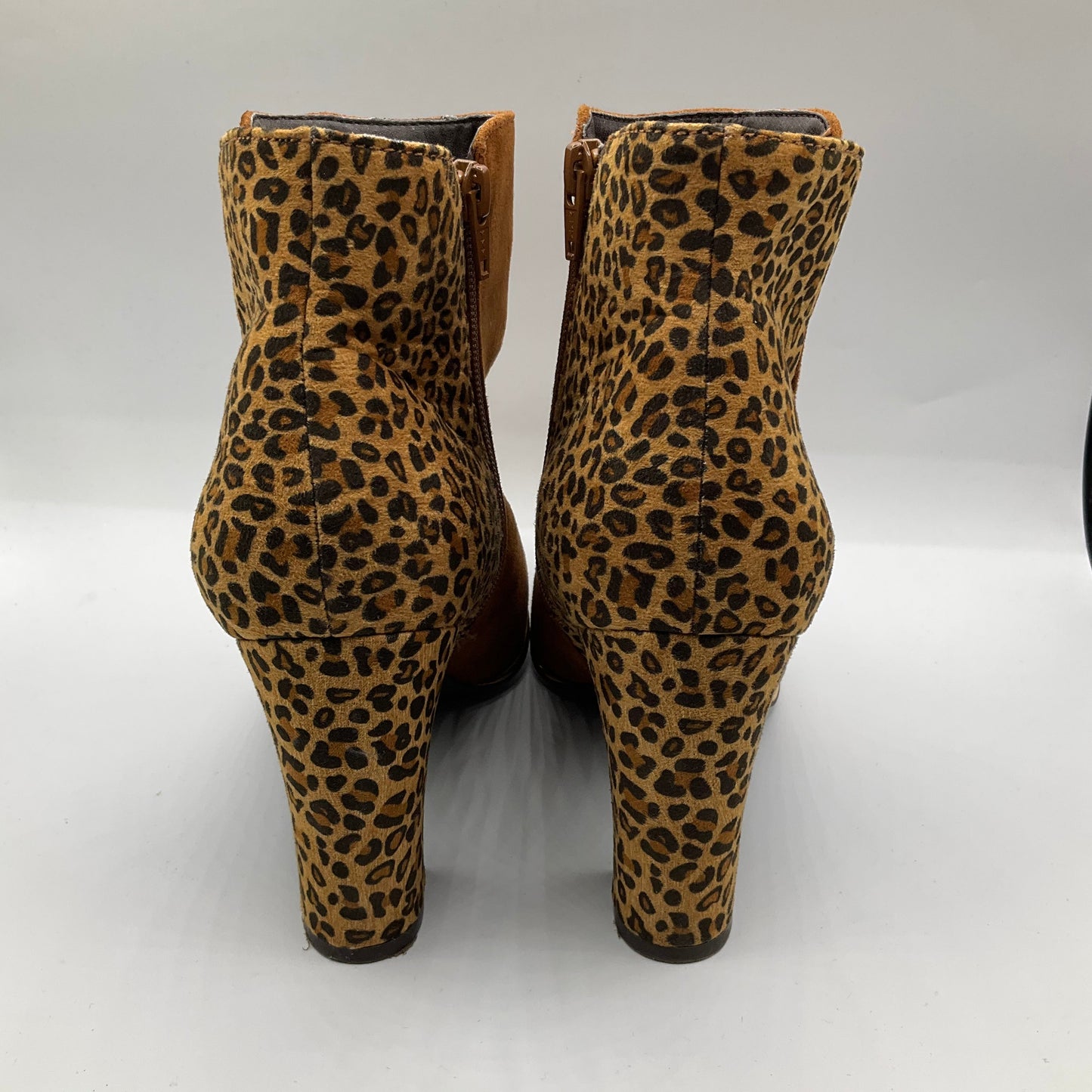 Boots Ankle Heels By Rialto In Brown, Size: 9.5