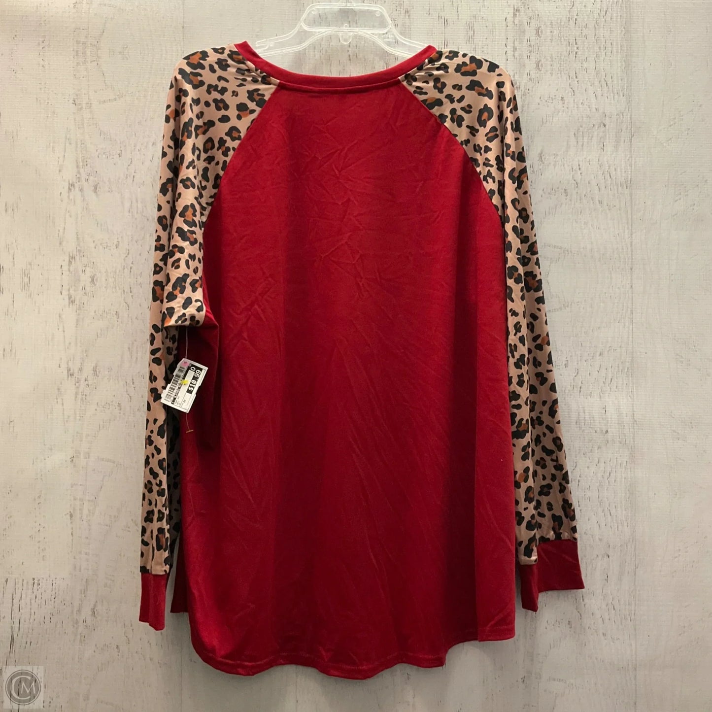 Top Long Sleeve By Clothes Mentor In Red, Size: 3x