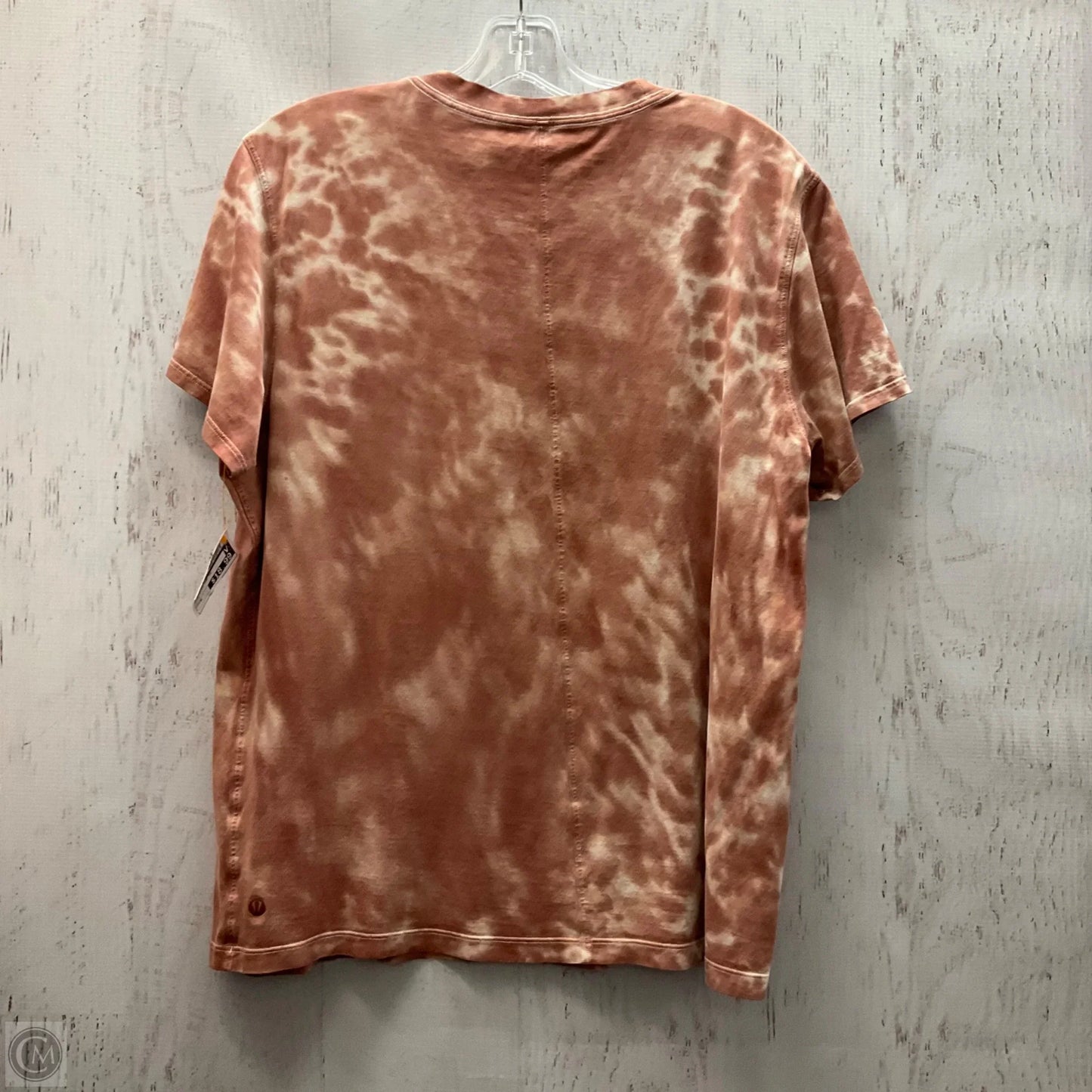 Athletic Top Short Sleeve By Lululemon In Pink, Size: M