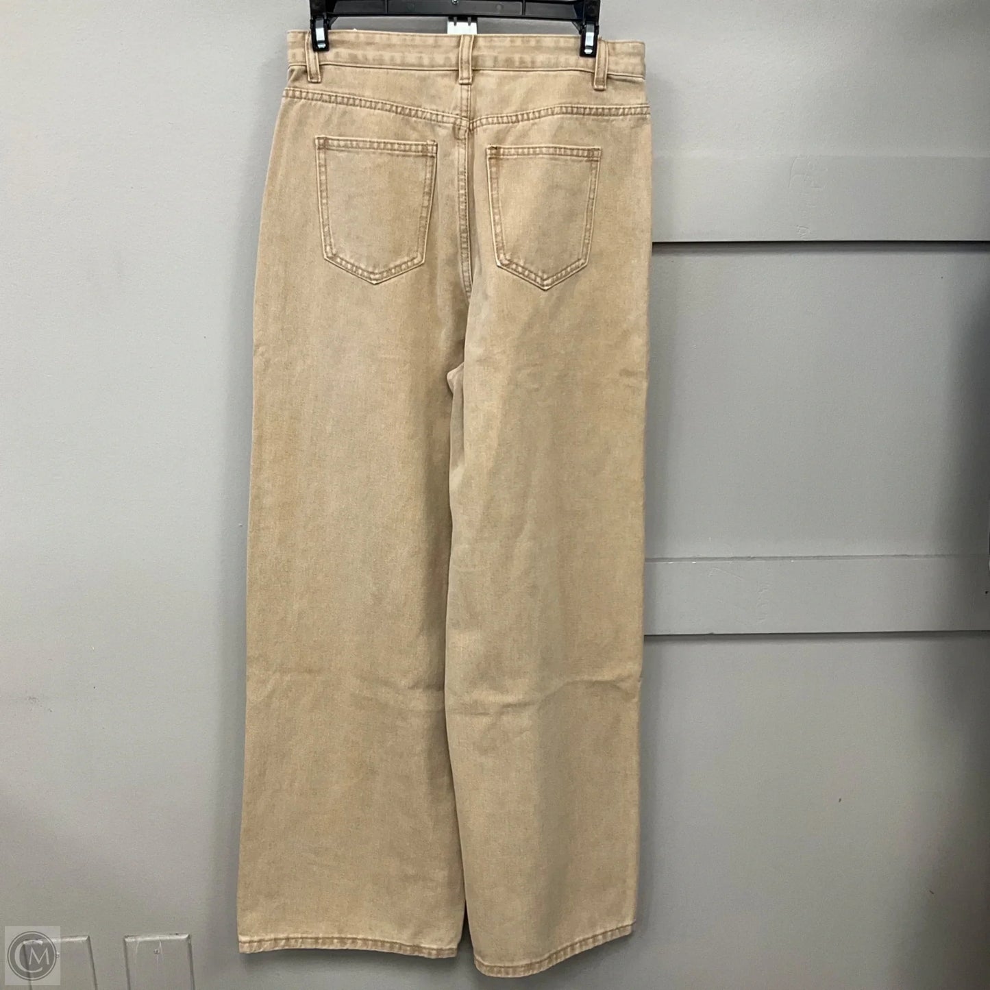 Jeans Wide Leg By Shein In Tan, Size: 6