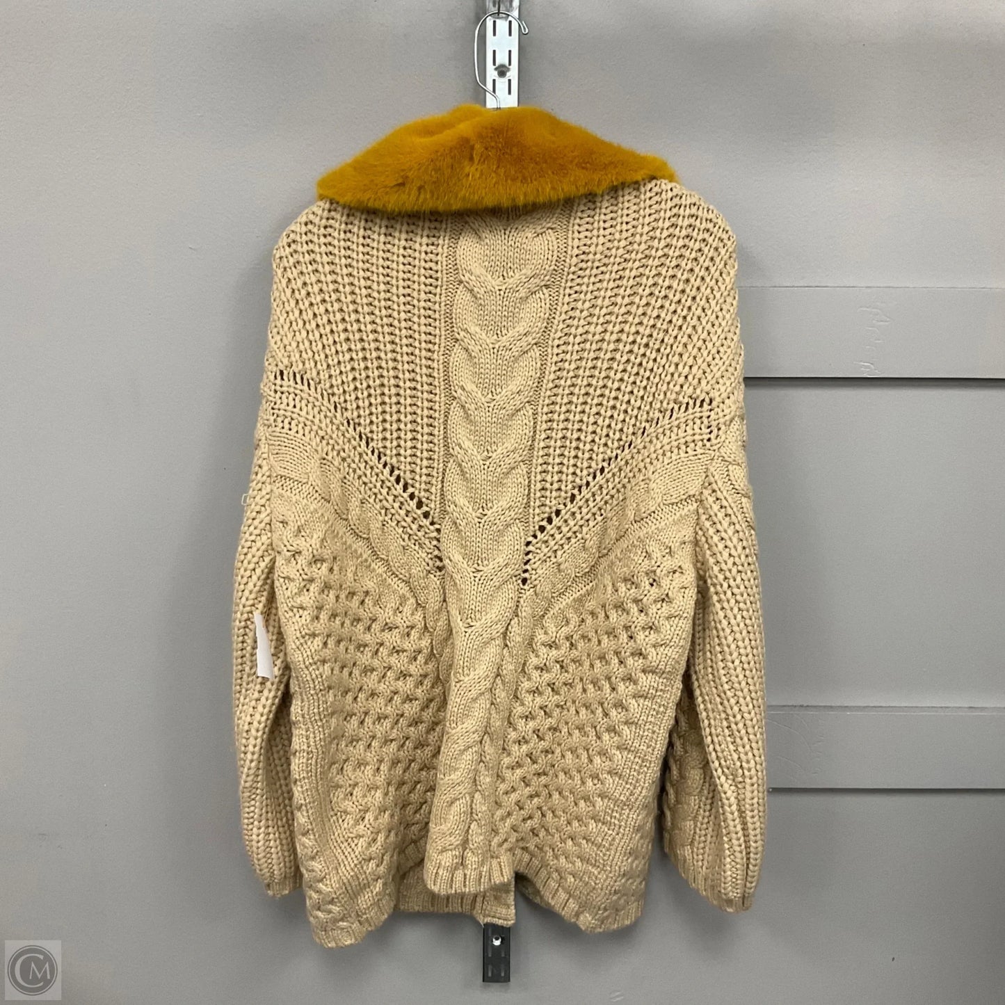 Cardigan By Zara In Tan & Yellow, Size: S