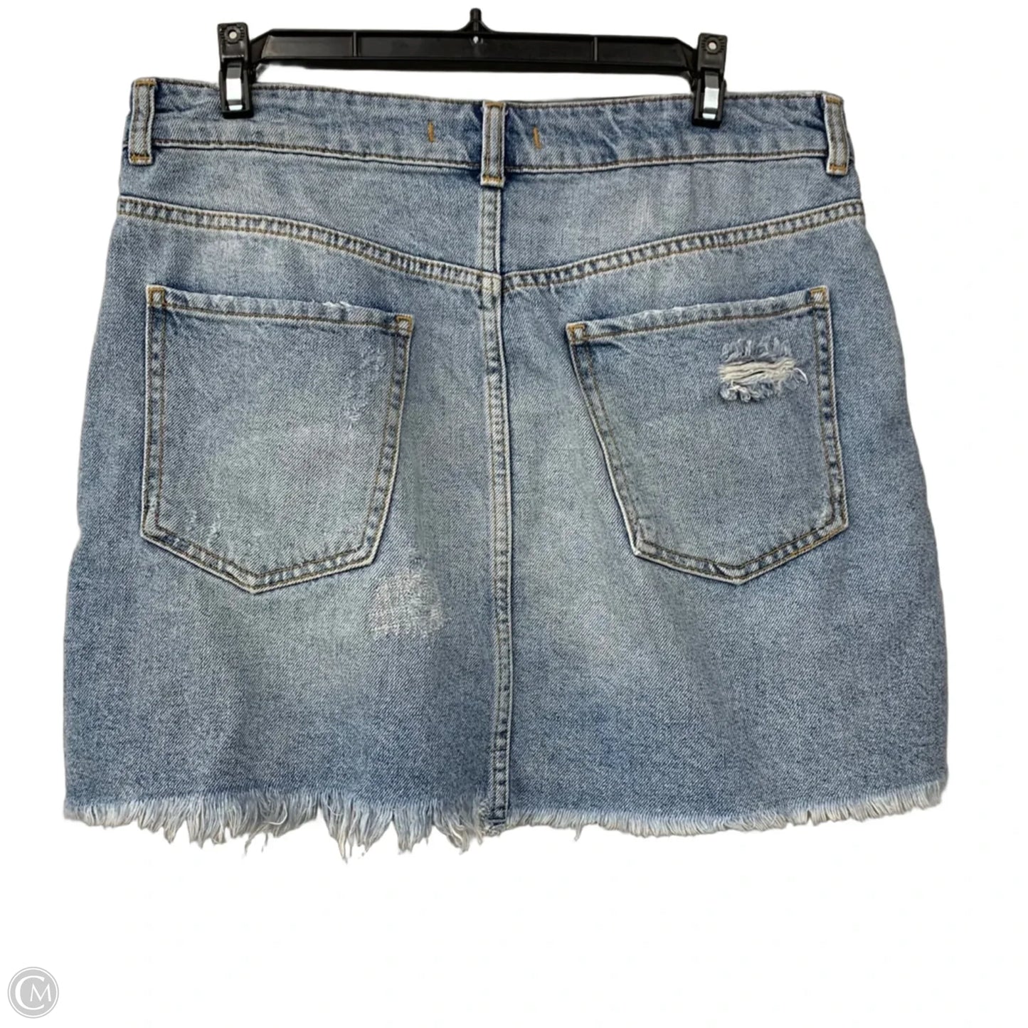 Skirt Mini & Short By Free People In Blue Denim, Size: 10